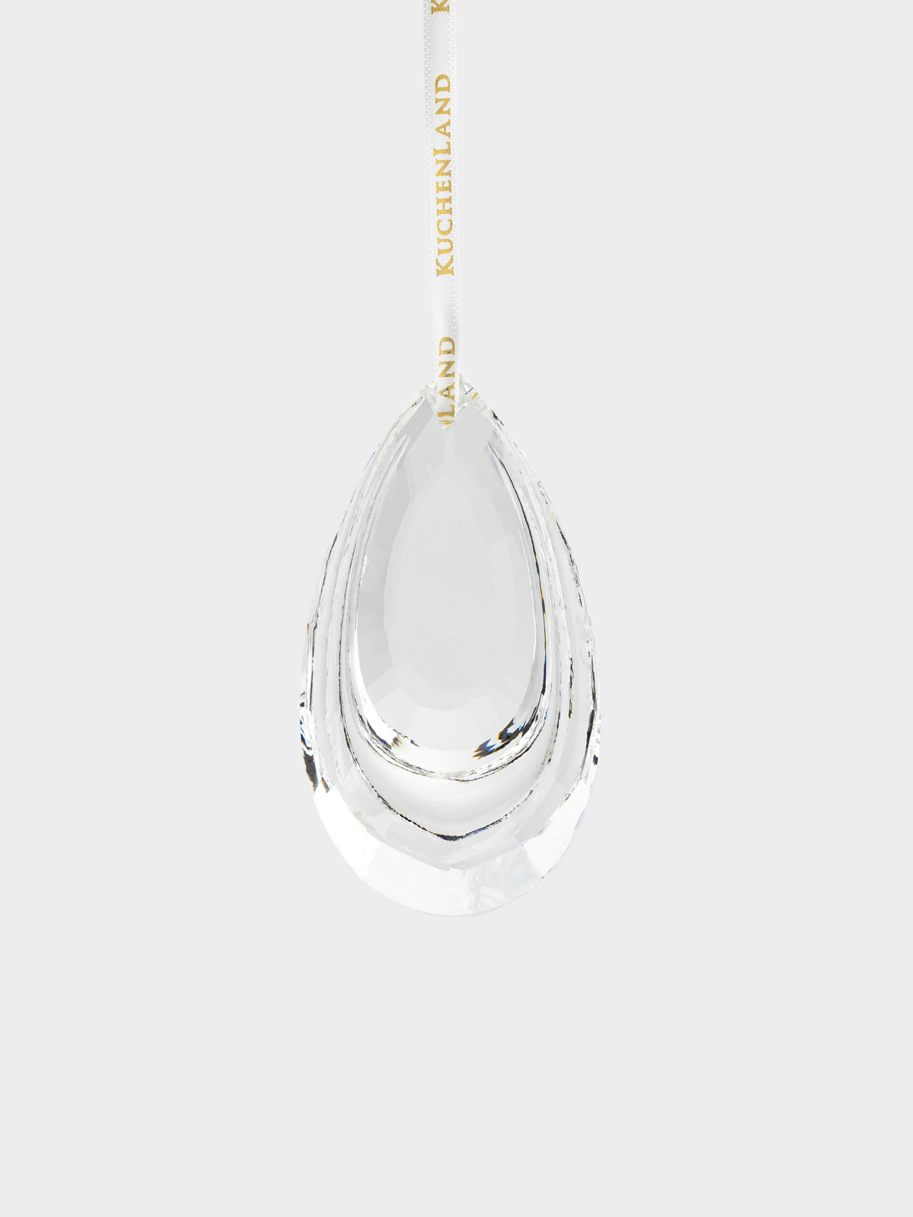 Игрушка елочная, 6х7 см, стекло, Капля, Ice crystal, image-0