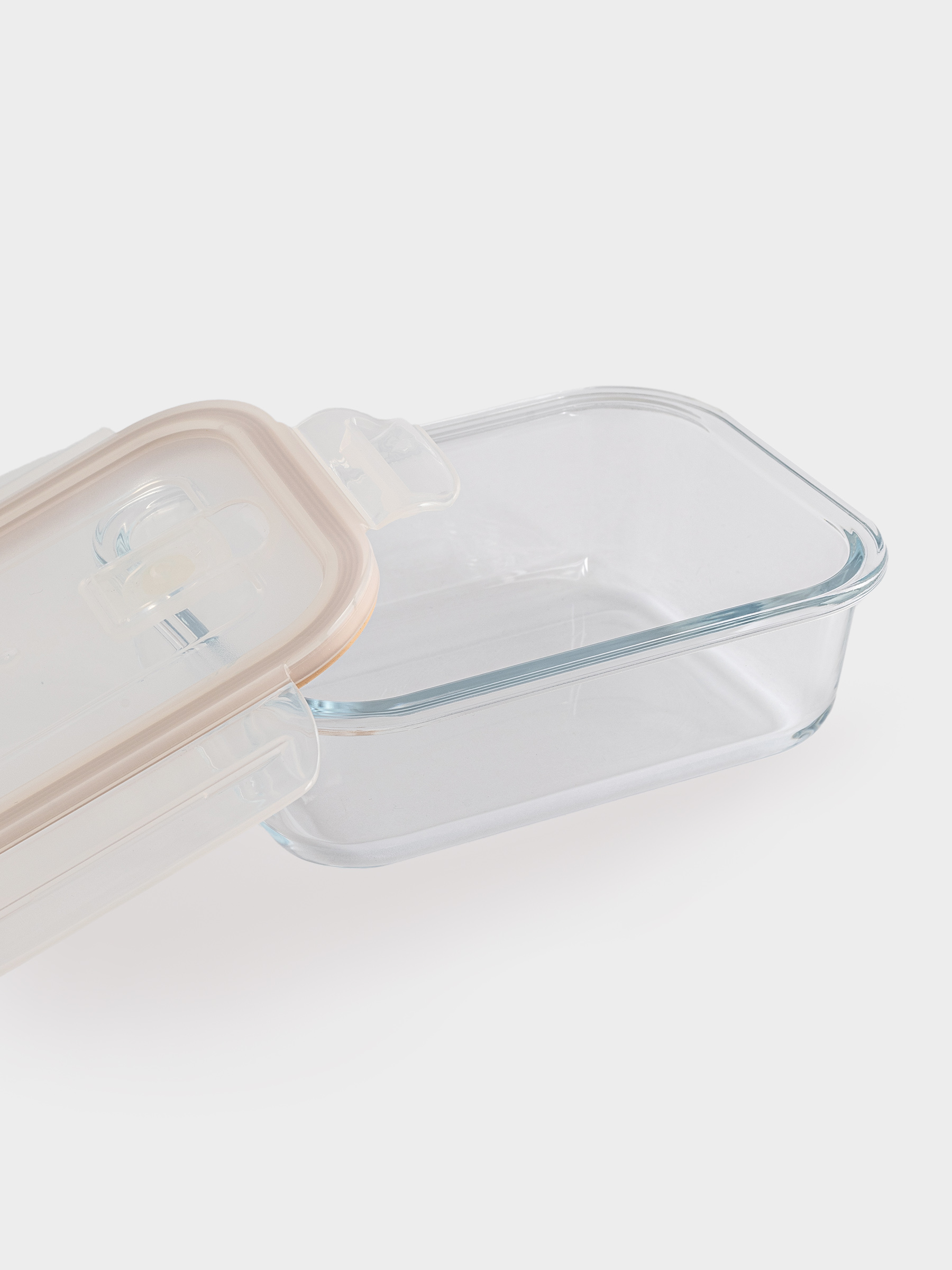 Контейнер, 640 мл, с клипсами, с клапаном, стекло Т/пластик, прямоугольный, Soft kitchen, image-3