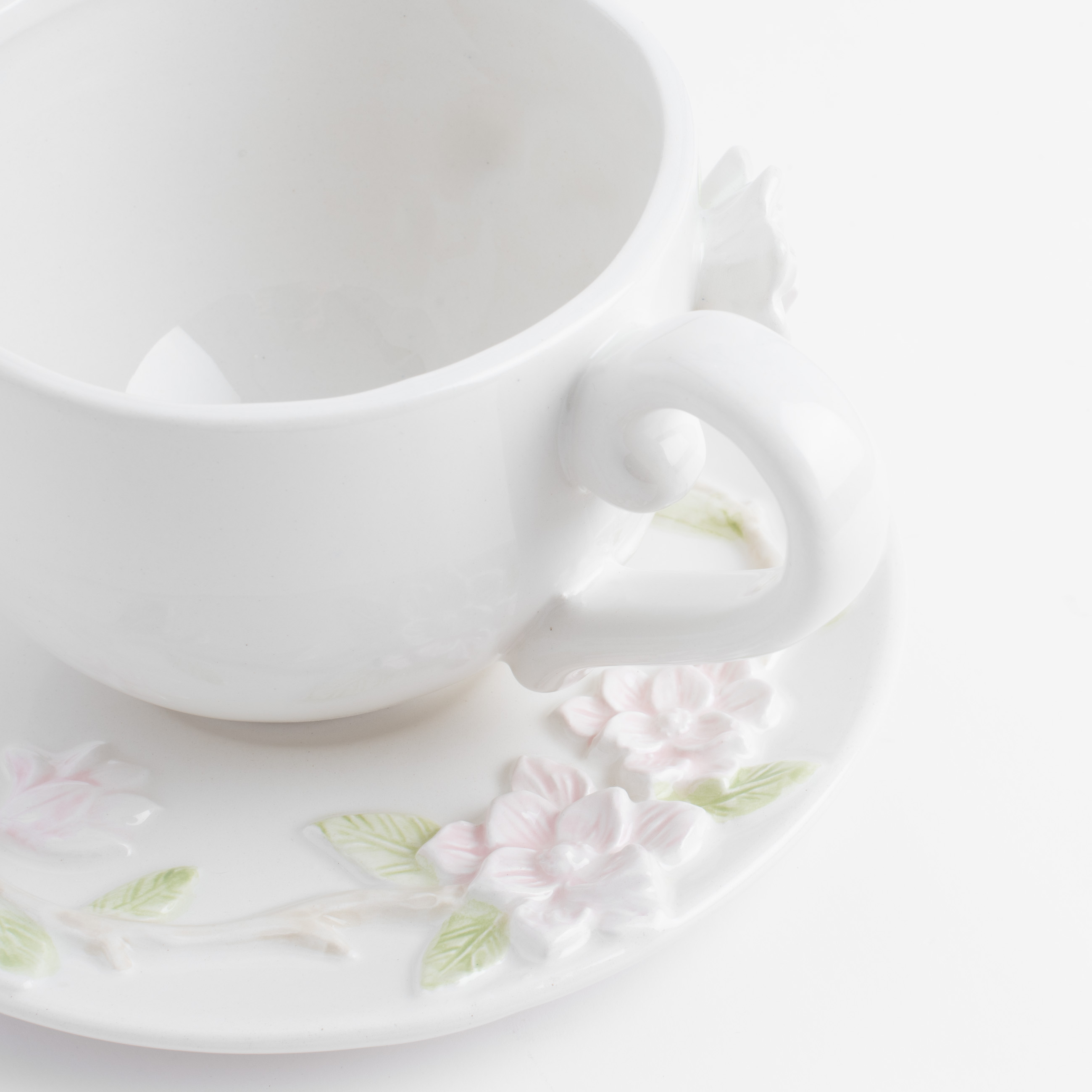Пара чайная для завтрака, 1 перс, 2 пр, 420 мл, керамика, молочная, Цветы магнолии, Magnolia изображение № 3