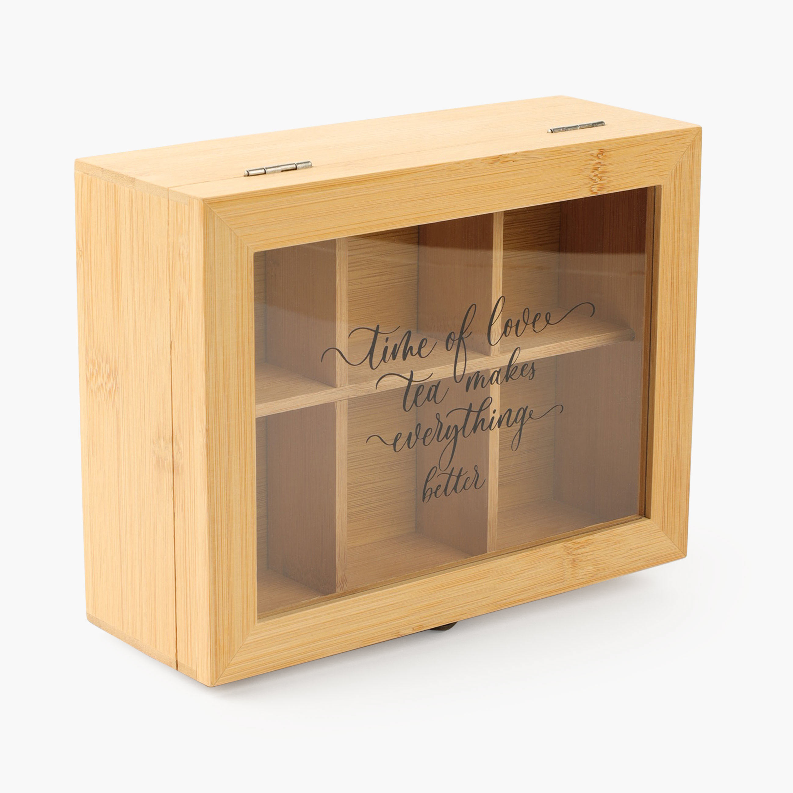 Коробка для чая, 21х16 см, 6 отд, бамбук, прямоугольная, Bamboo изображение № 2