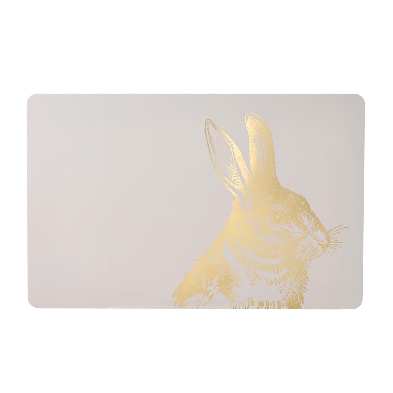 

Салфетка под приборы, 28х43 см, ПЭТ, прямоугольная, бежевая, Кролик, Plastic print