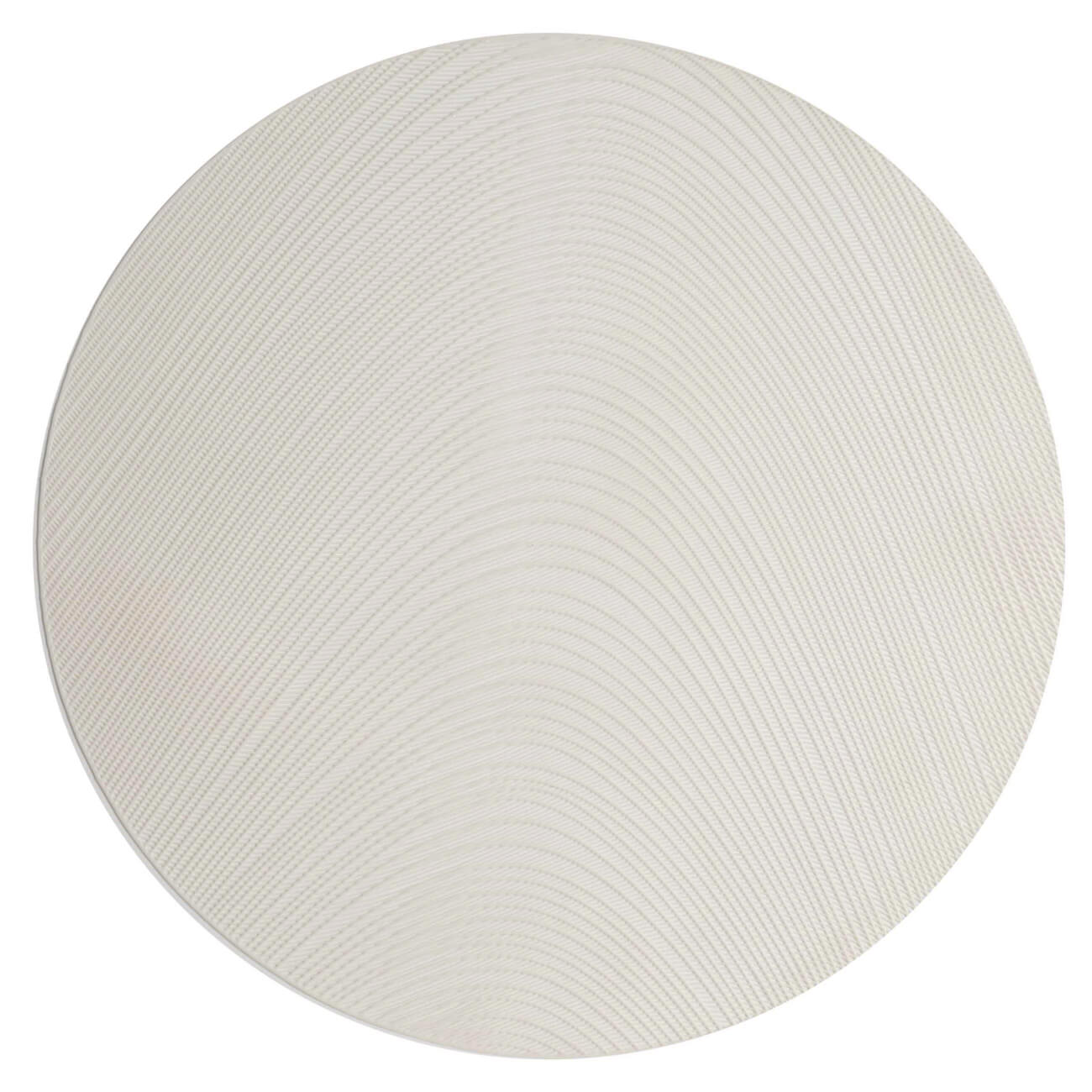 Салфетка под приборы, 38 см, ПВХ, круглая, белая, Azhur Grid - фото 1