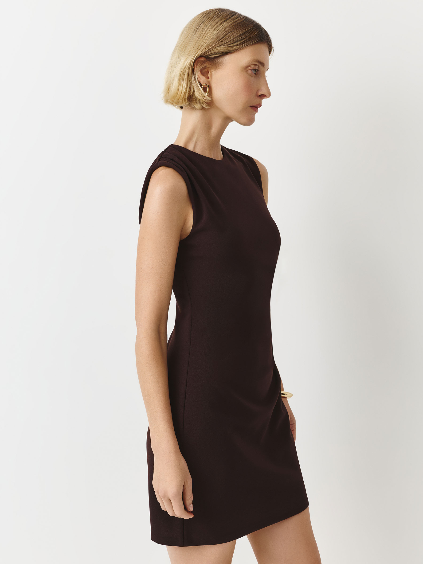 Платье мини, коричневое, Felicitas, image-1