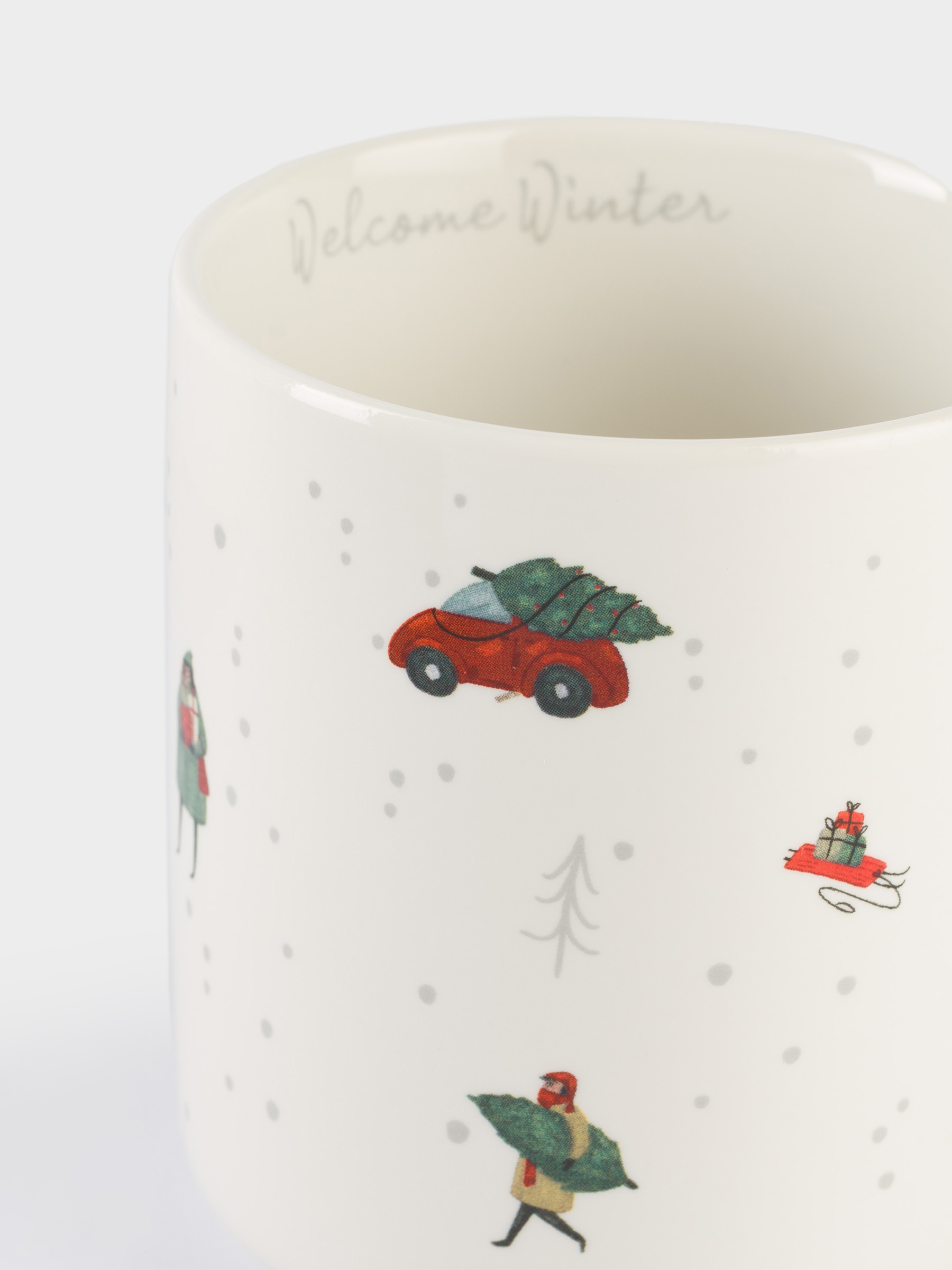 Кружка, 430 мл, фарфор N, белая, Зимние каникулы, Holiday mood, image-2
