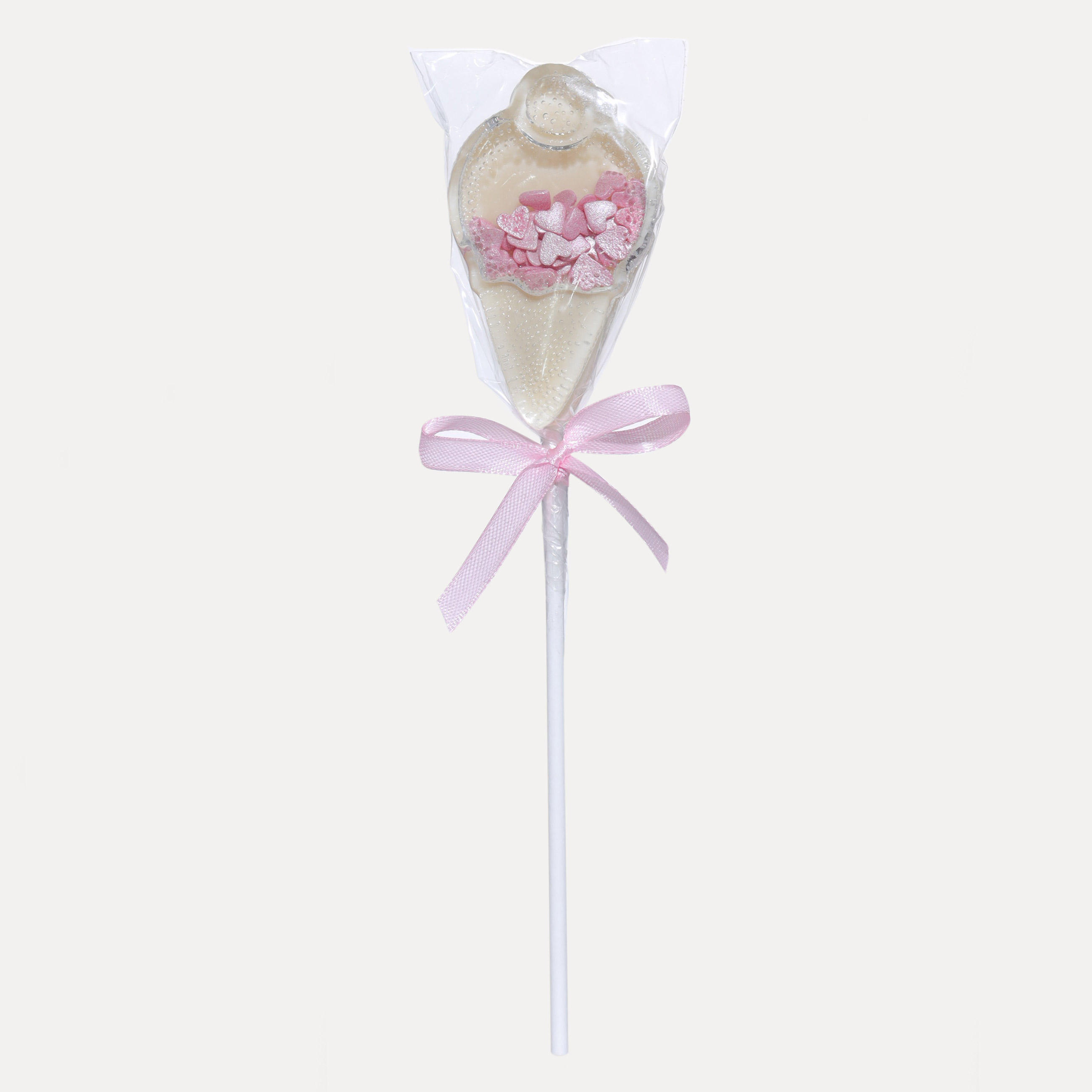 Леденец, 30 гр, погремушка, на палочке, изомальт, белый, Мороженое, Sweet life изображение № 3