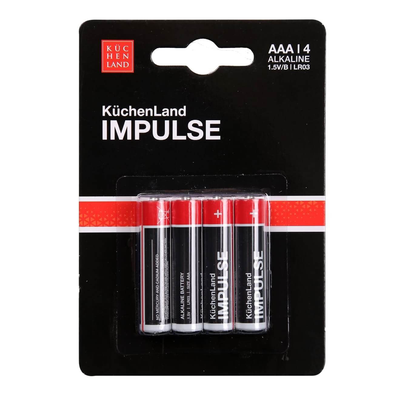 

Kuchenland Батарейка AAA LR03, щелочная, 4 шт, Impulse