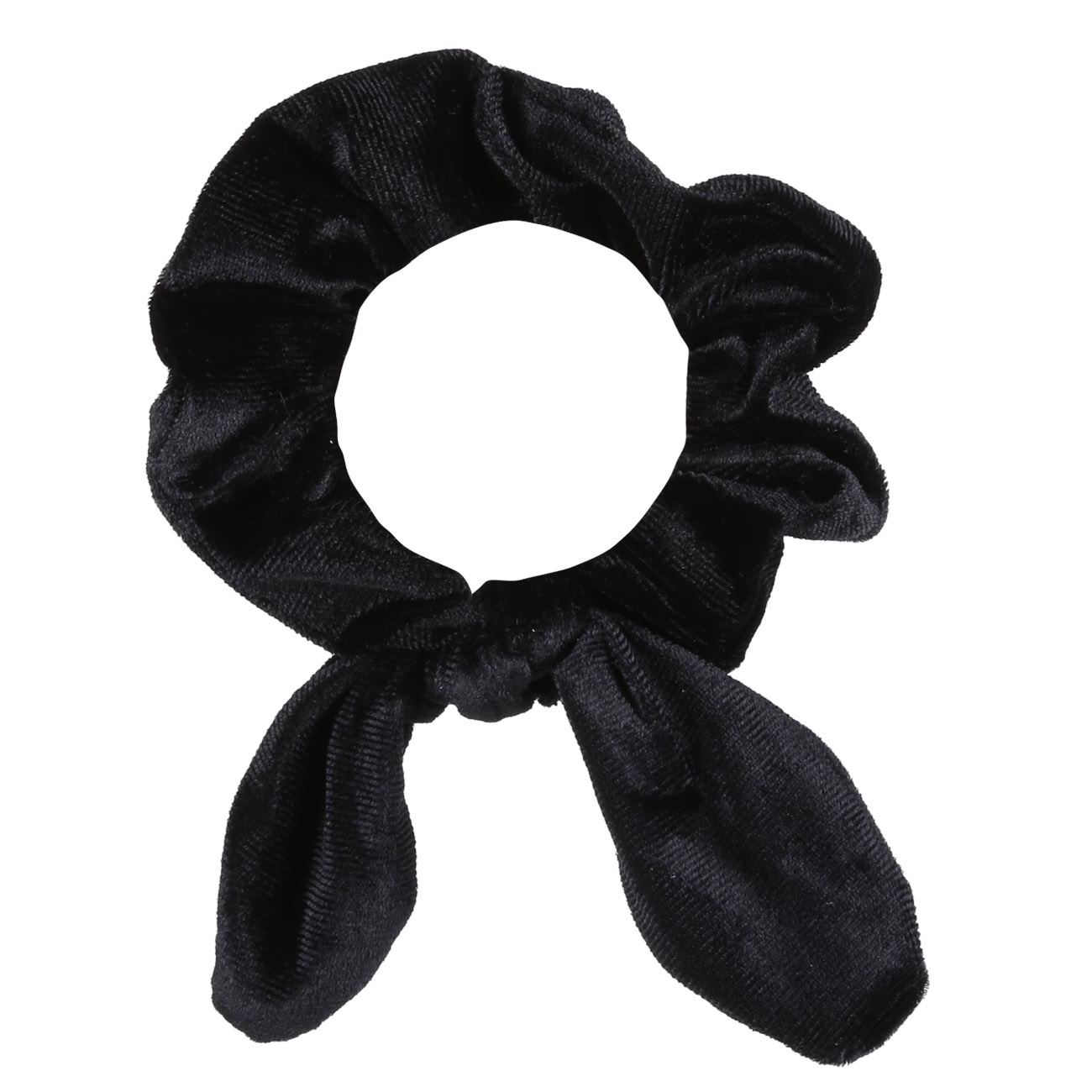 

Резинка для волос, 4 см, с бантом, бархат, черная, Леди, Hair velvet