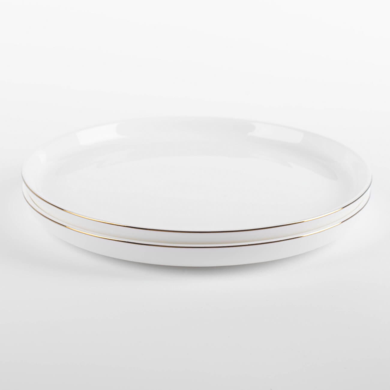 Тарелка десертная, 20 см, 2 шт, фарфор F, белая, Ideal gold ложка десертная из нержавеющей стали magistro h 14 5 см цвет серебряный