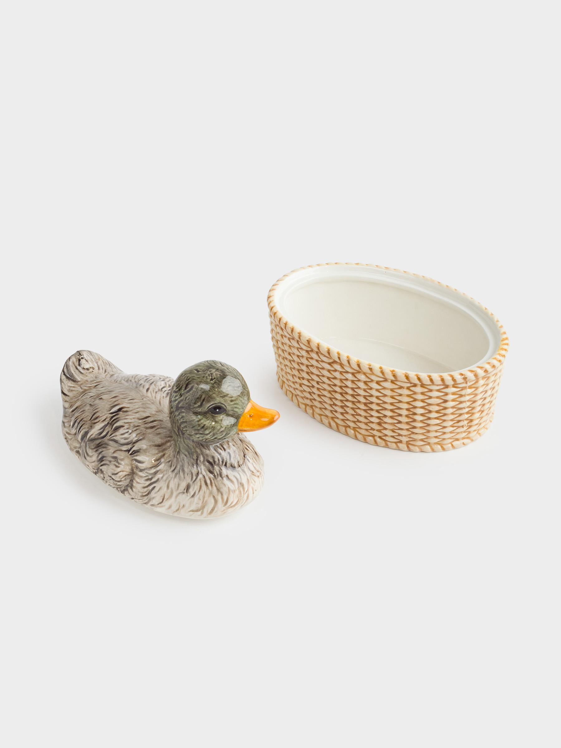 Емкость для хранения, 17х16 см, 600 мл, керамика, Утка на корзине, Duck, image-6