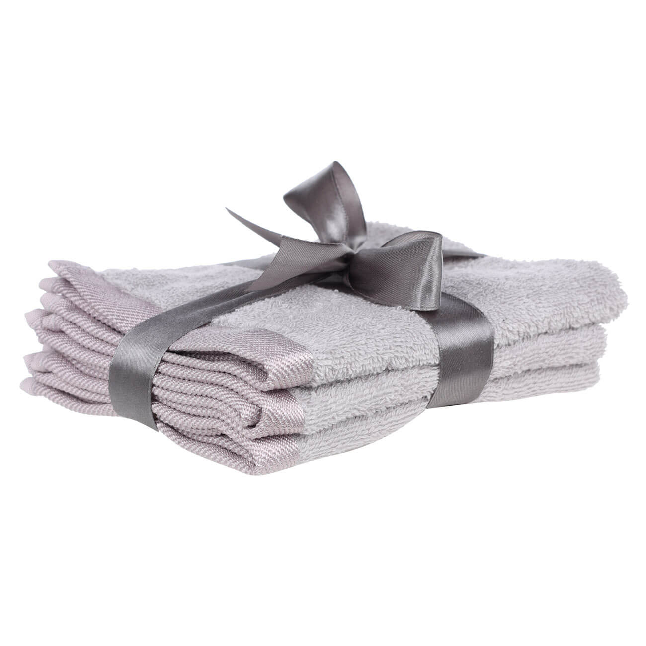 

Полотенце, 30х30 см, 3 шт, хлопок, серое, Wellness