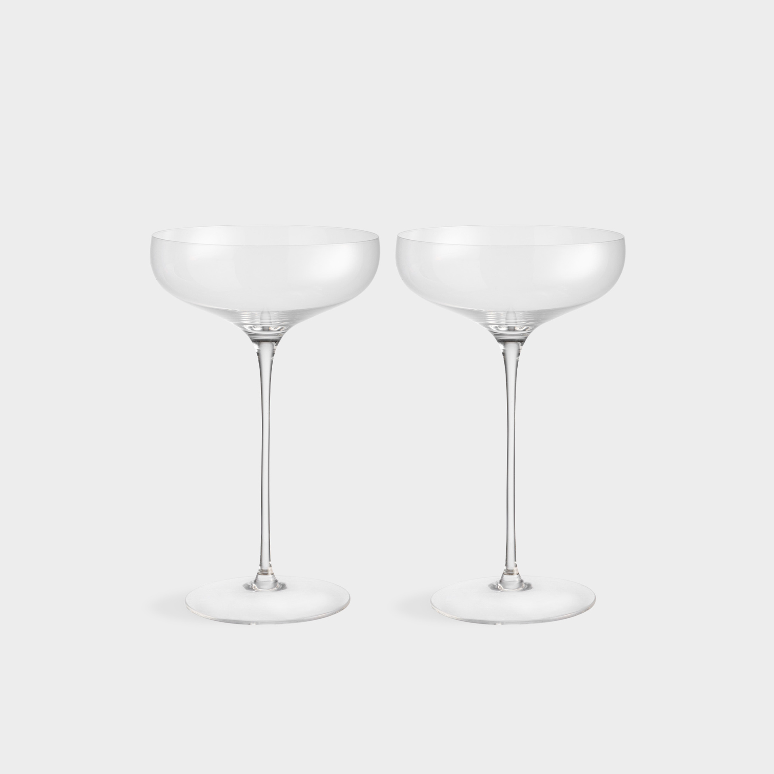 Бокал-креманка для шампанского 250 мл 2 шт кристальное стекло Ferentino 2490₽