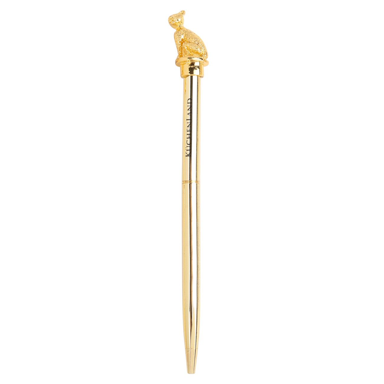 

Ручка шариковая, 14 см, с фигуркой, золотистая, Гепард, Draw figure