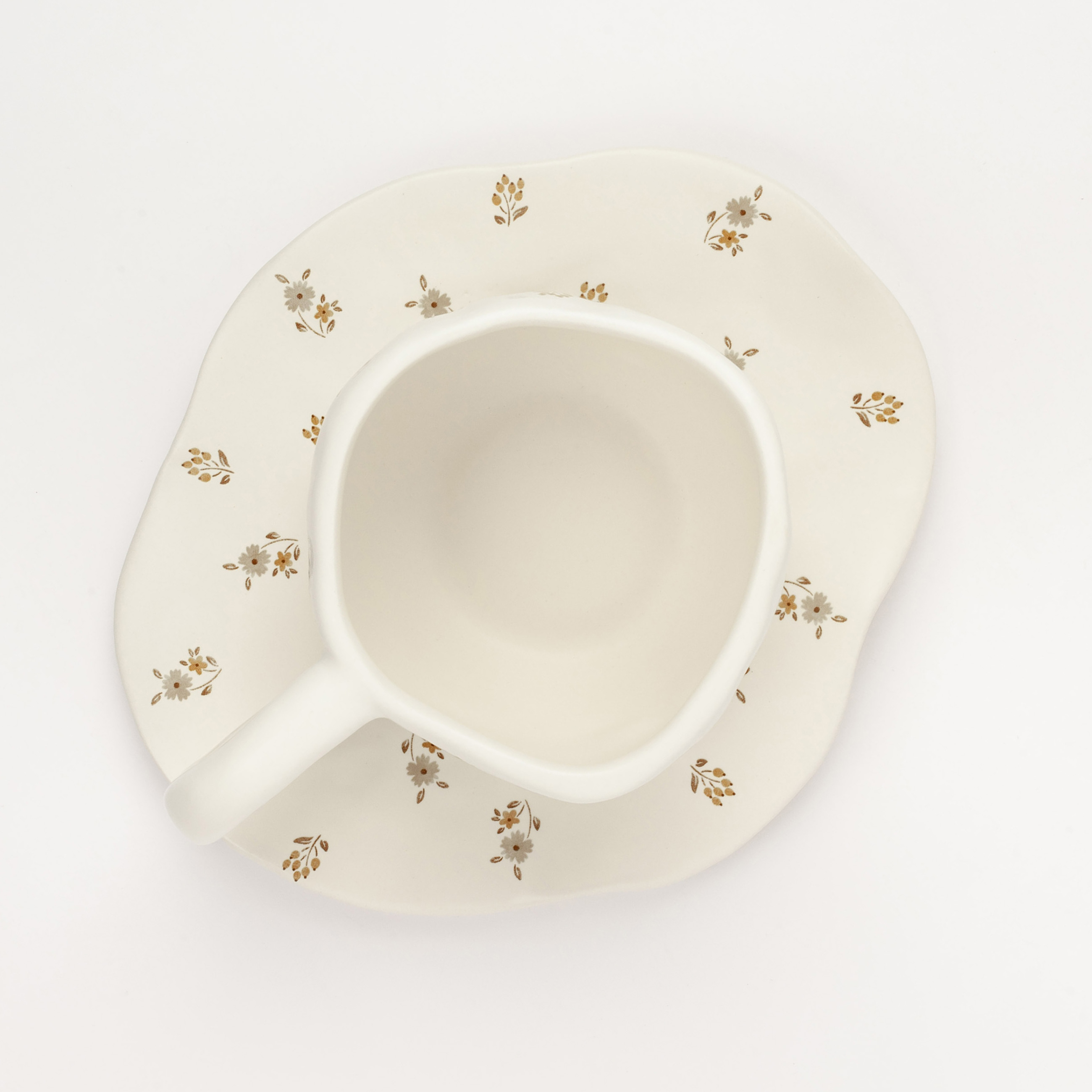 Пара чайная, 1 перс, 2 пр, 360 мл, керамика, молочная, Винтажные цветы, La flore изображение № 4