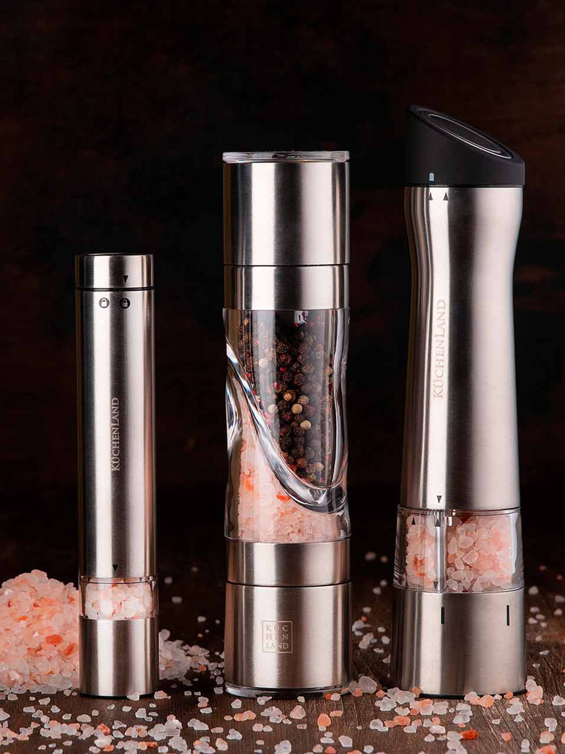 Мельница для специй, 19 см, электрическая, сталь, Classic, image-6