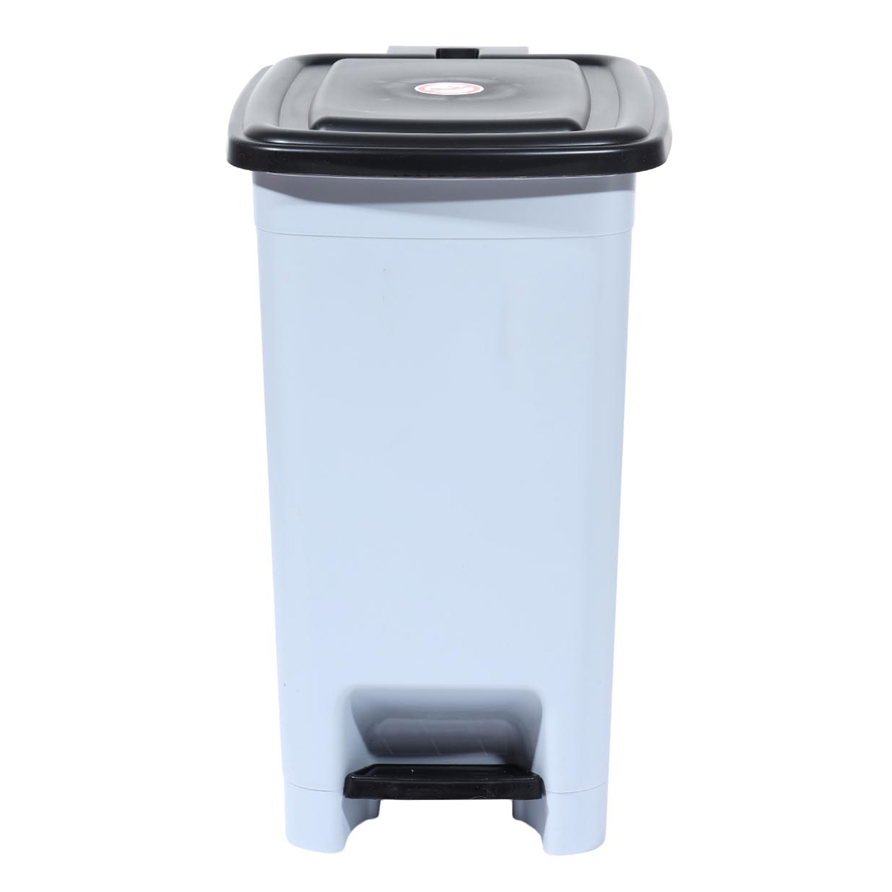 

Ведро для мусора, 40 л, с педалью, пластик, серо-черное, Basic bin