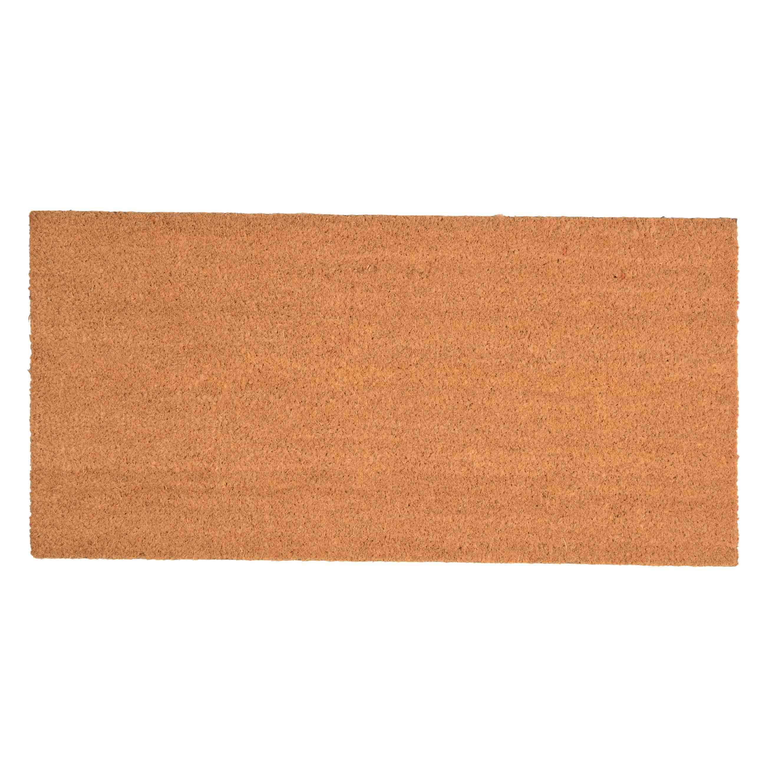 Коврик придверный, 40х80 см, кокос/ПВХ, коричневый, Basic, image-0