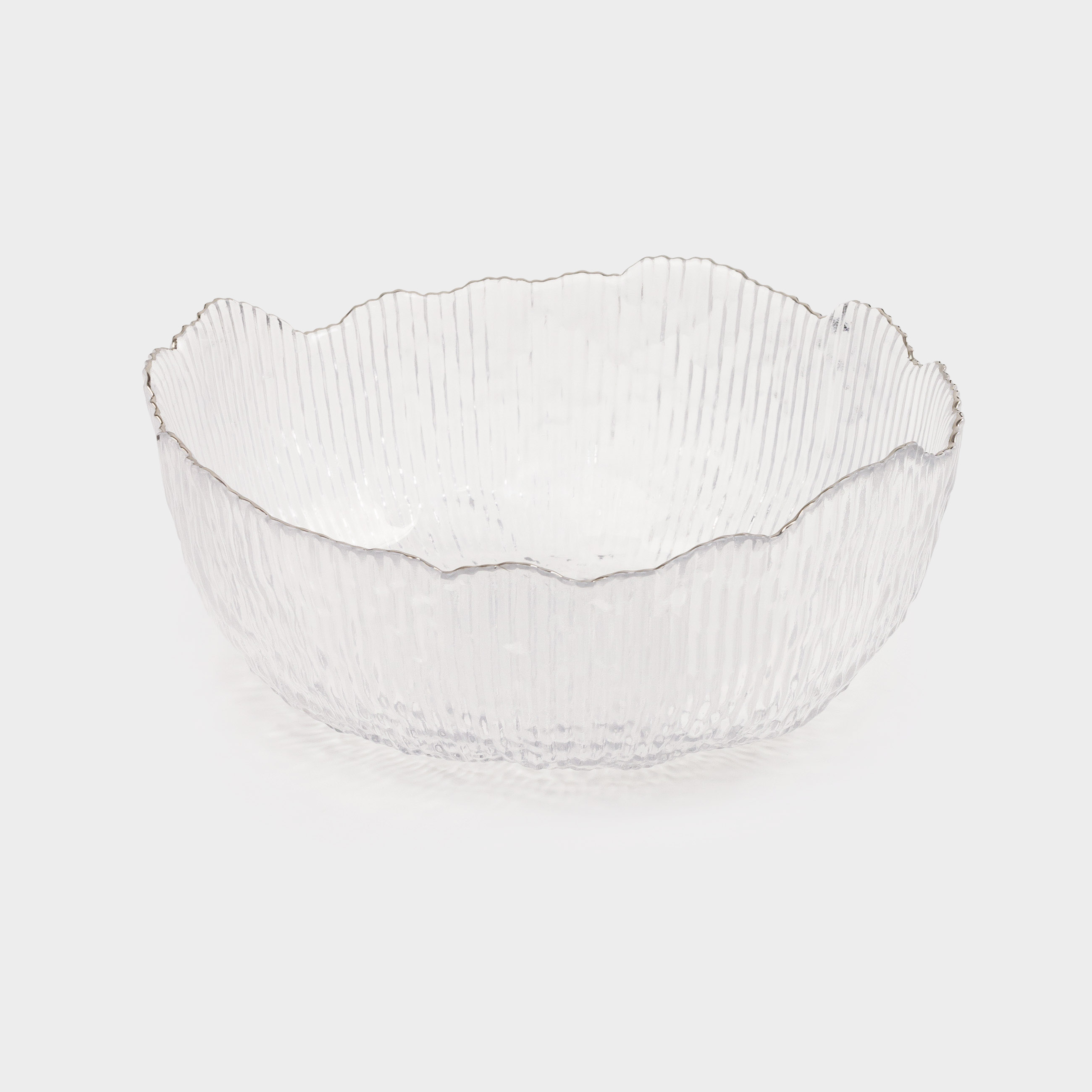 Салатник 20х9 см 13 л стекло Р с серебристым кантом Argos silver 1390₽