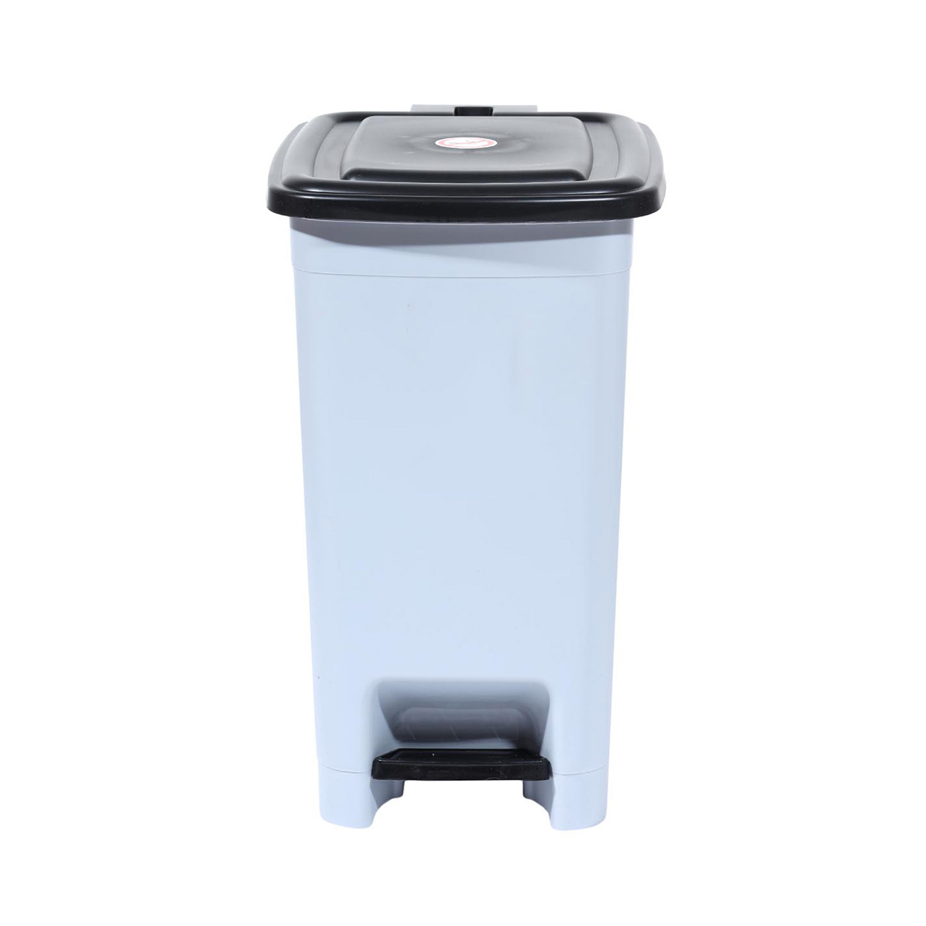 

Ведро для мусора, 15 л, с педалью, пластик, серо-черное, Basic bin