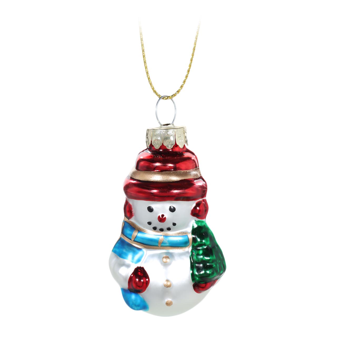 

Игрушка елочная, 4 см, стекло, Снеговик, Snowman