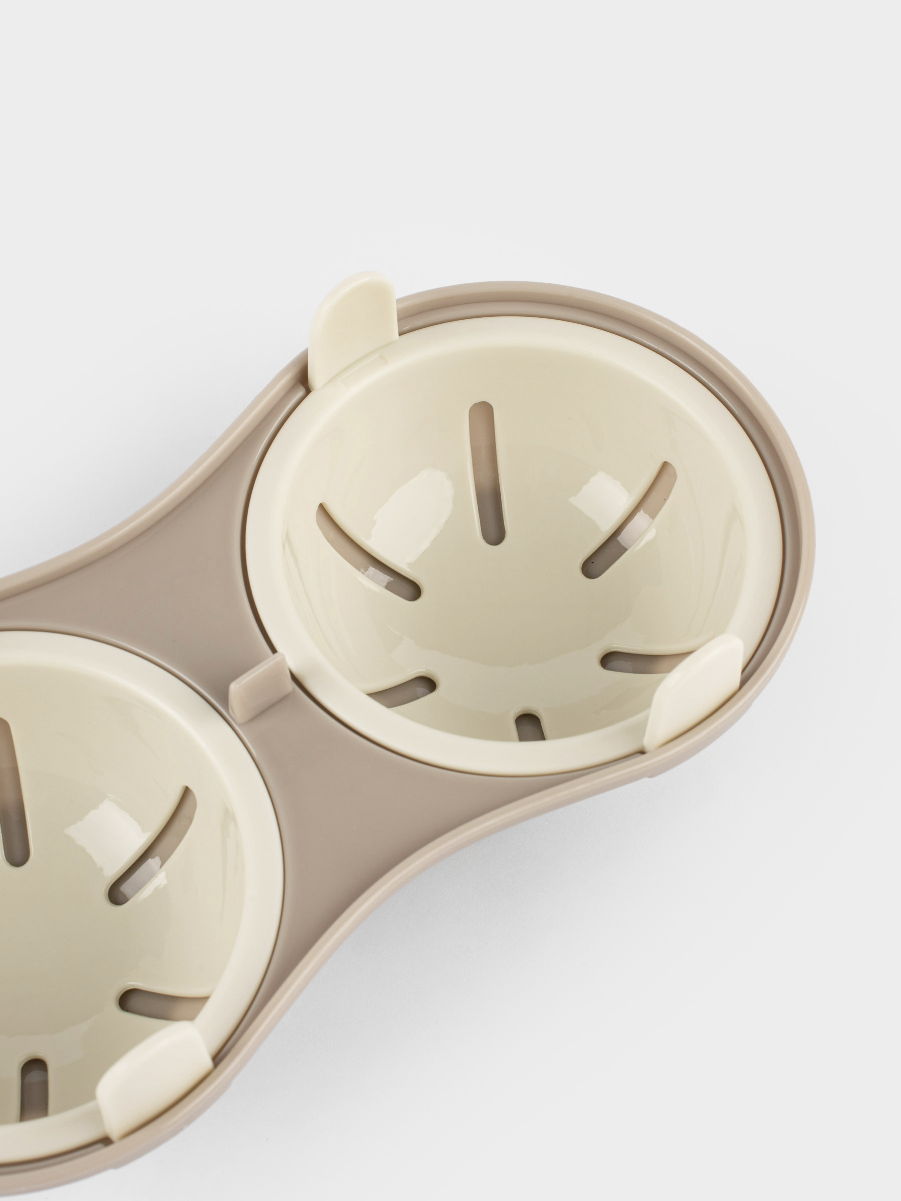 Форма для яйца-пашот в микроволновой печи, 21x11 см, 2 отд, пластик, бежевая, Soft kitchen, image-6