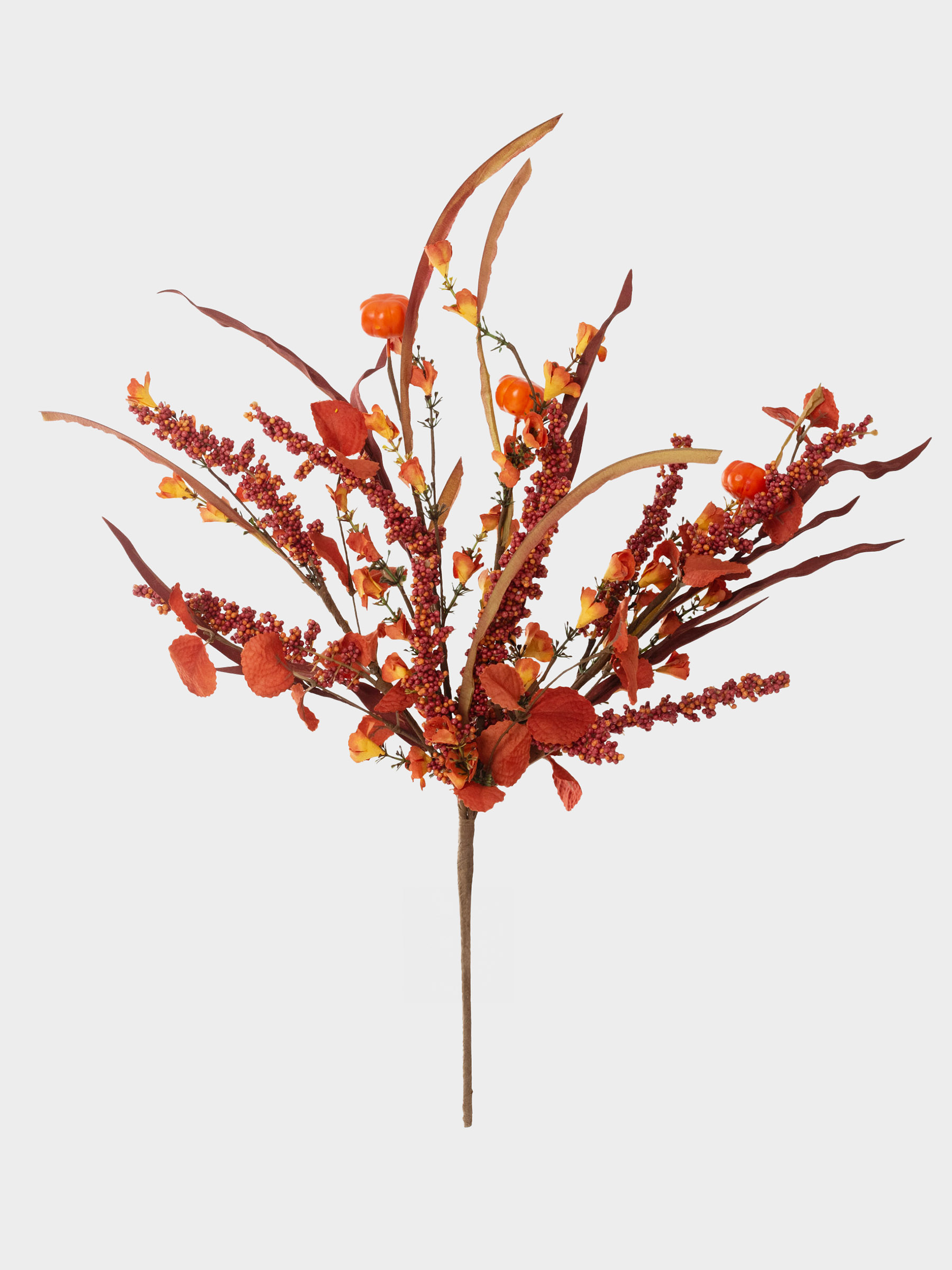 Ветка декоративная, 55 см, пластик/бумага, Цветы и тыквы, Forest symphony decor, image-0