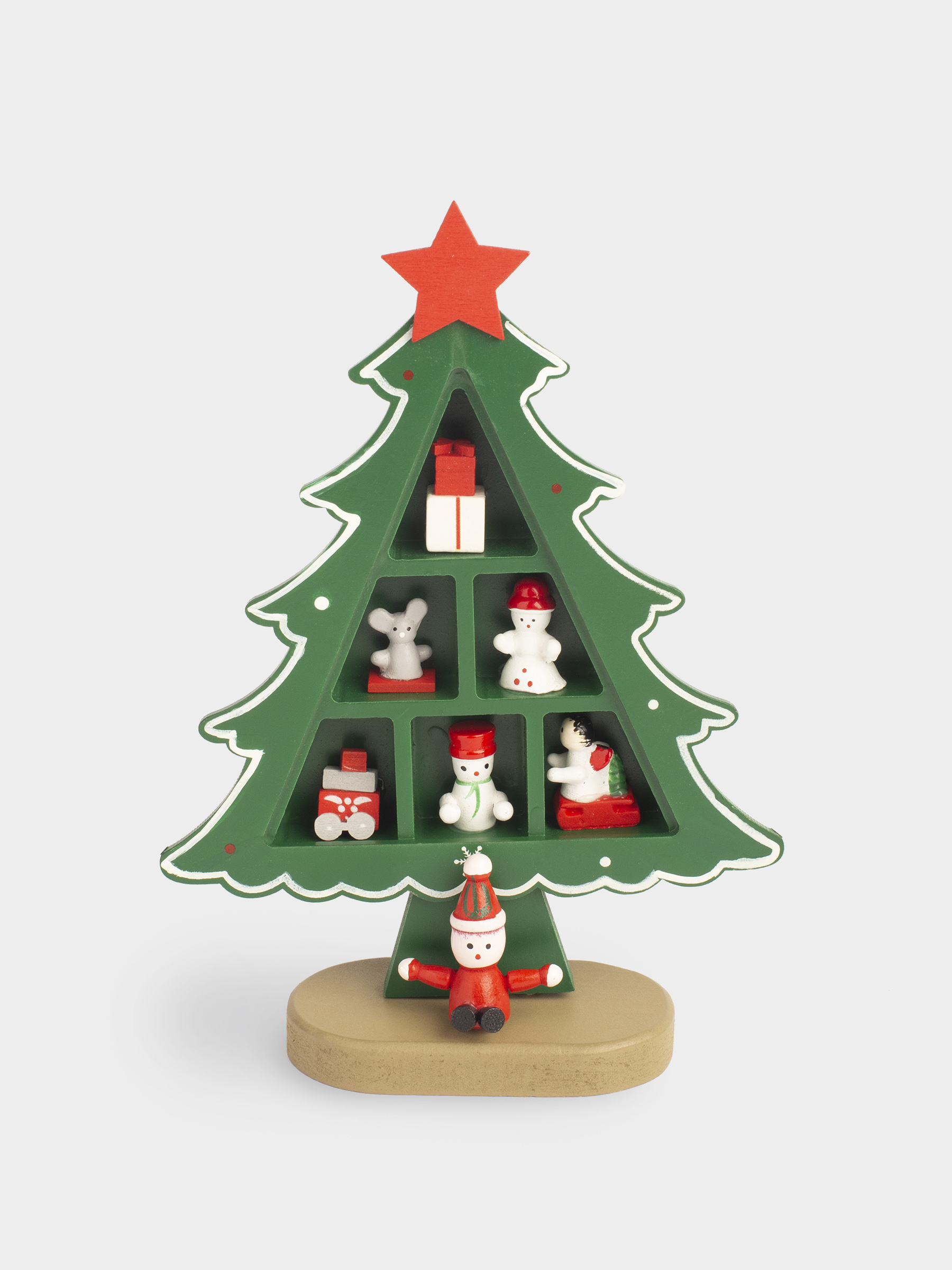 Статуэтка, 20 см, МДФ, зеленая, Ель-шкаф с игрушками, Christmas style, image-1