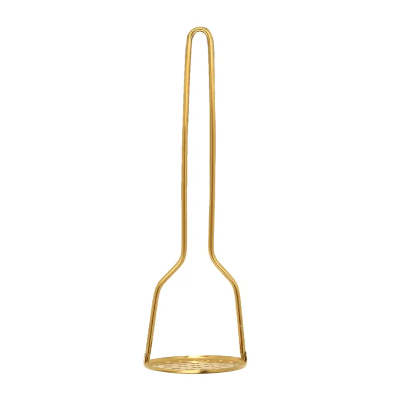 Пресс для пюре, 28 см, сталь, золотистый, Device gold ,image-0