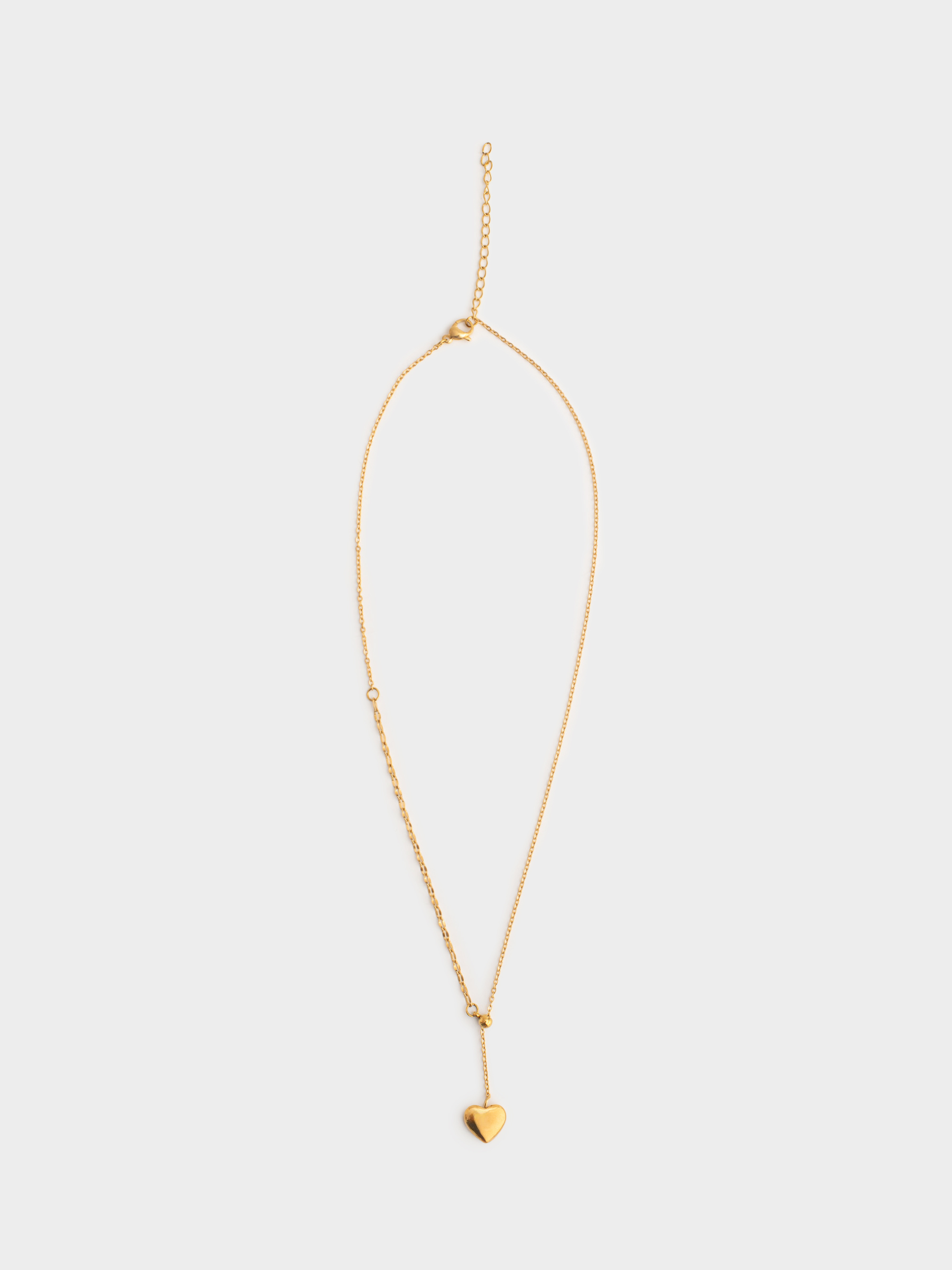 Цепочка, 50 см, с подвеской, сталь, золотистая, Сердце, Jewelry heart, image-0