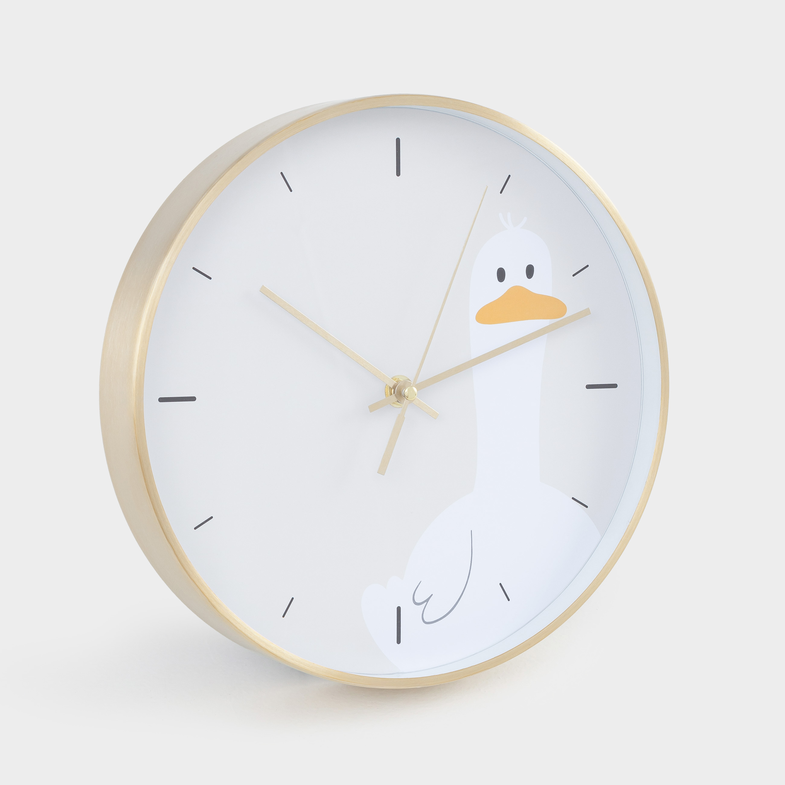 Часы настенные, 25 см, металл/стекло, круглые, Гусь, Dial, image-1