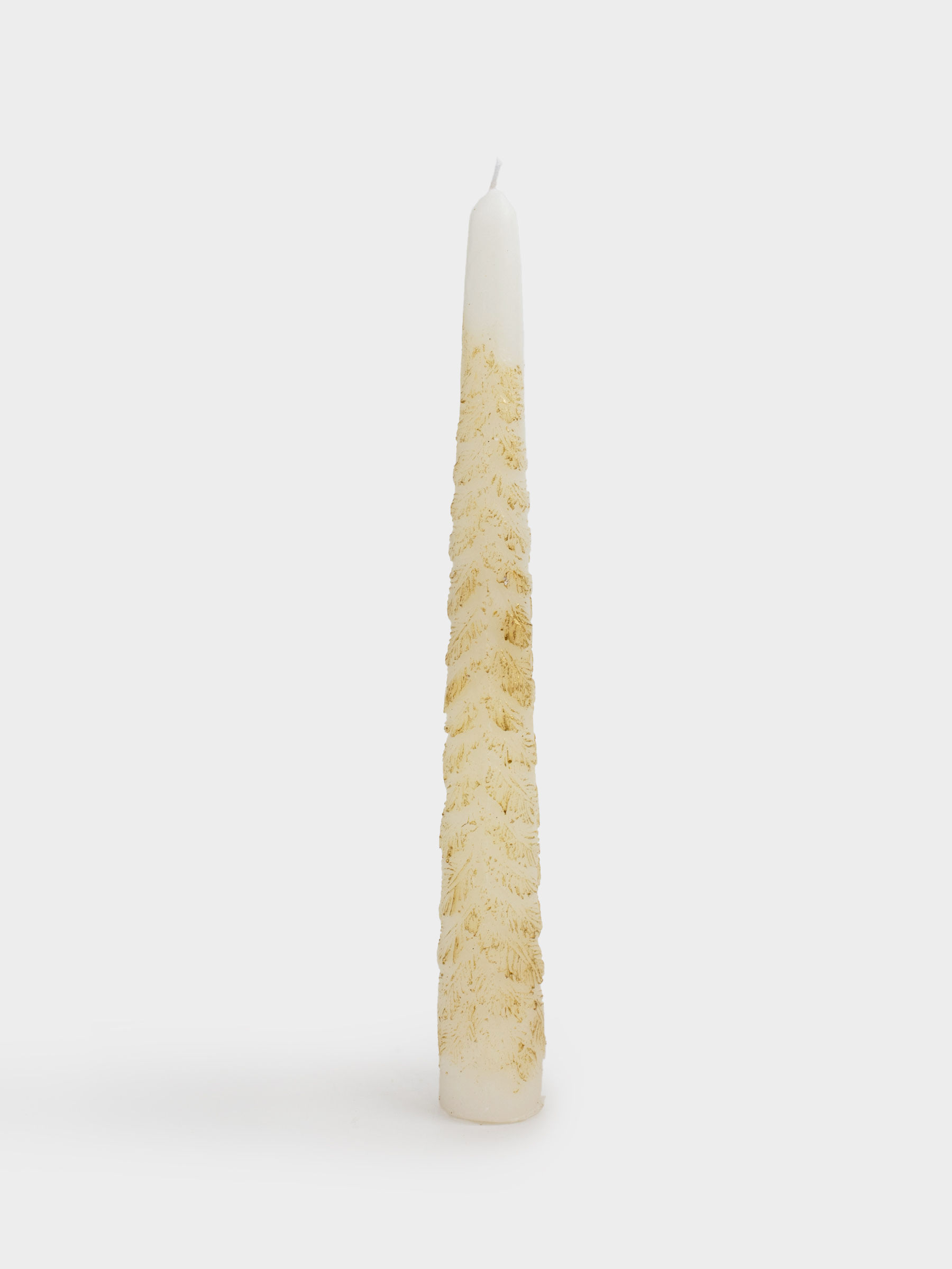 Свеча, 25 см, 2 шт, тонкая, молочно-золотистая, Ель, Fir candle, image-2