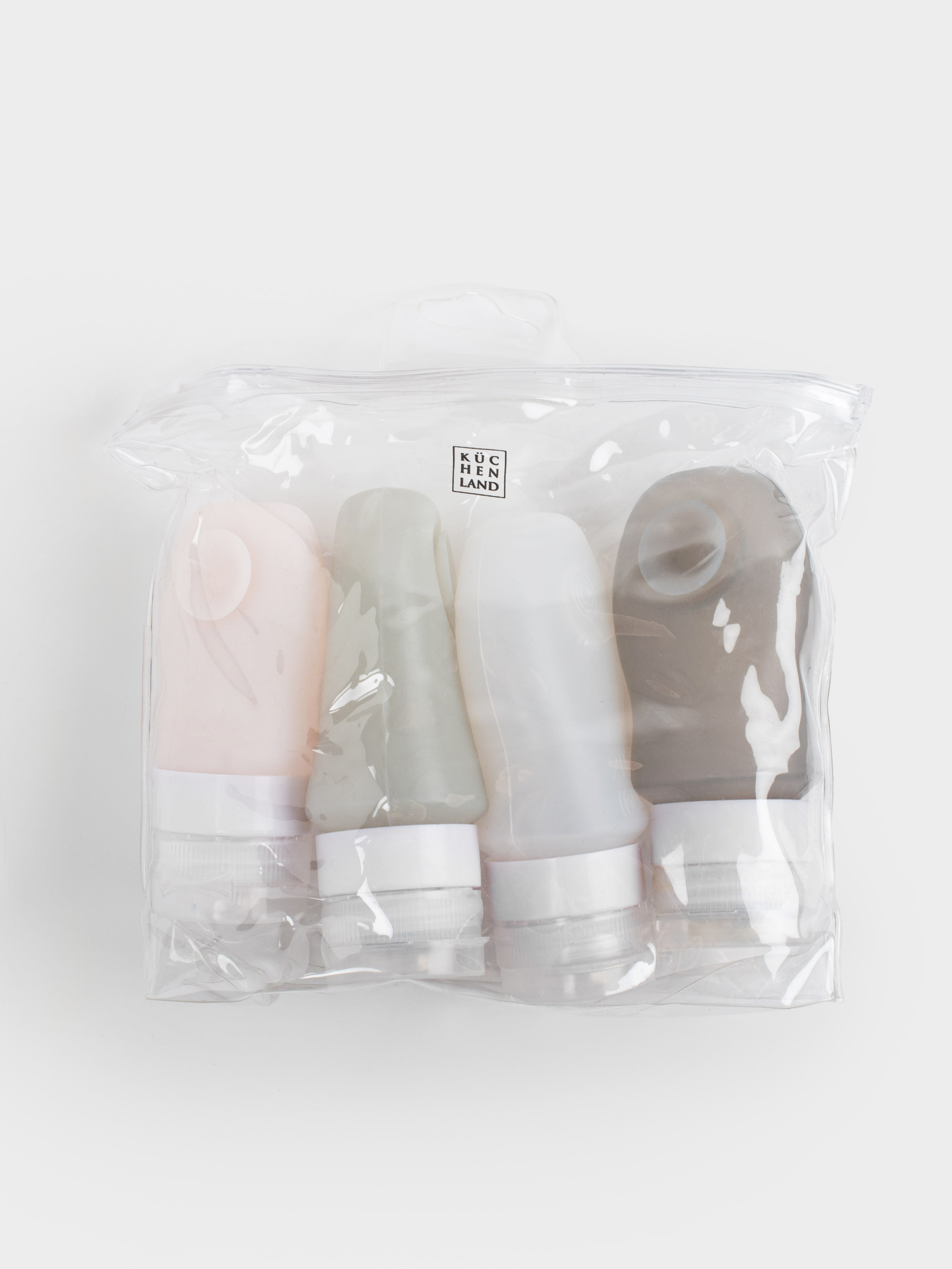 Набор флаконов для путешествий, 4 шт, на присоске, в косметичке, силикон, Travel color, image-5