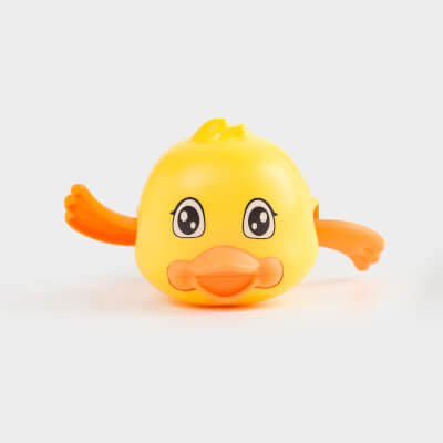 Игрушка для купания, 14 см, заводная, пластик, желтая, Утенок, Duck yellow