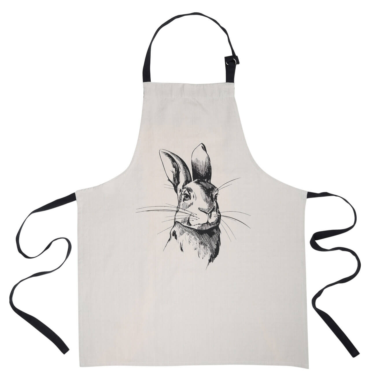 

Фартук, 70х85 см, хлопок, светло-серый, Кролик, Rabbit