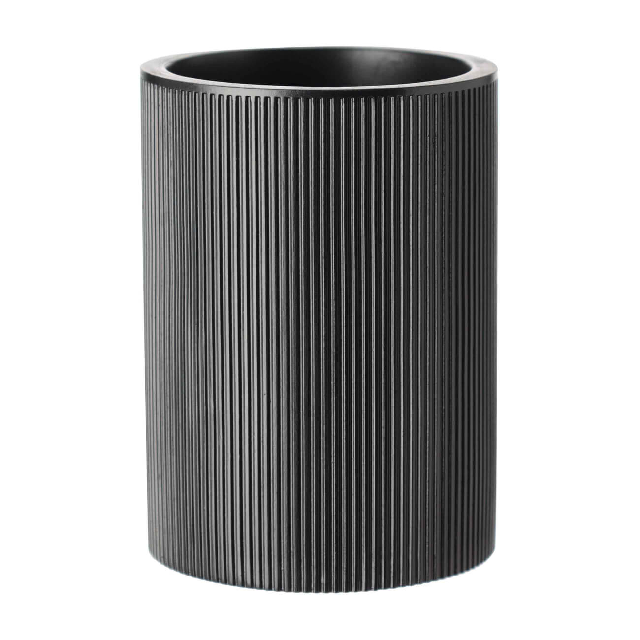 

Стакан для ванной комнаты, 10 см, полирезин, черный, Black stripes