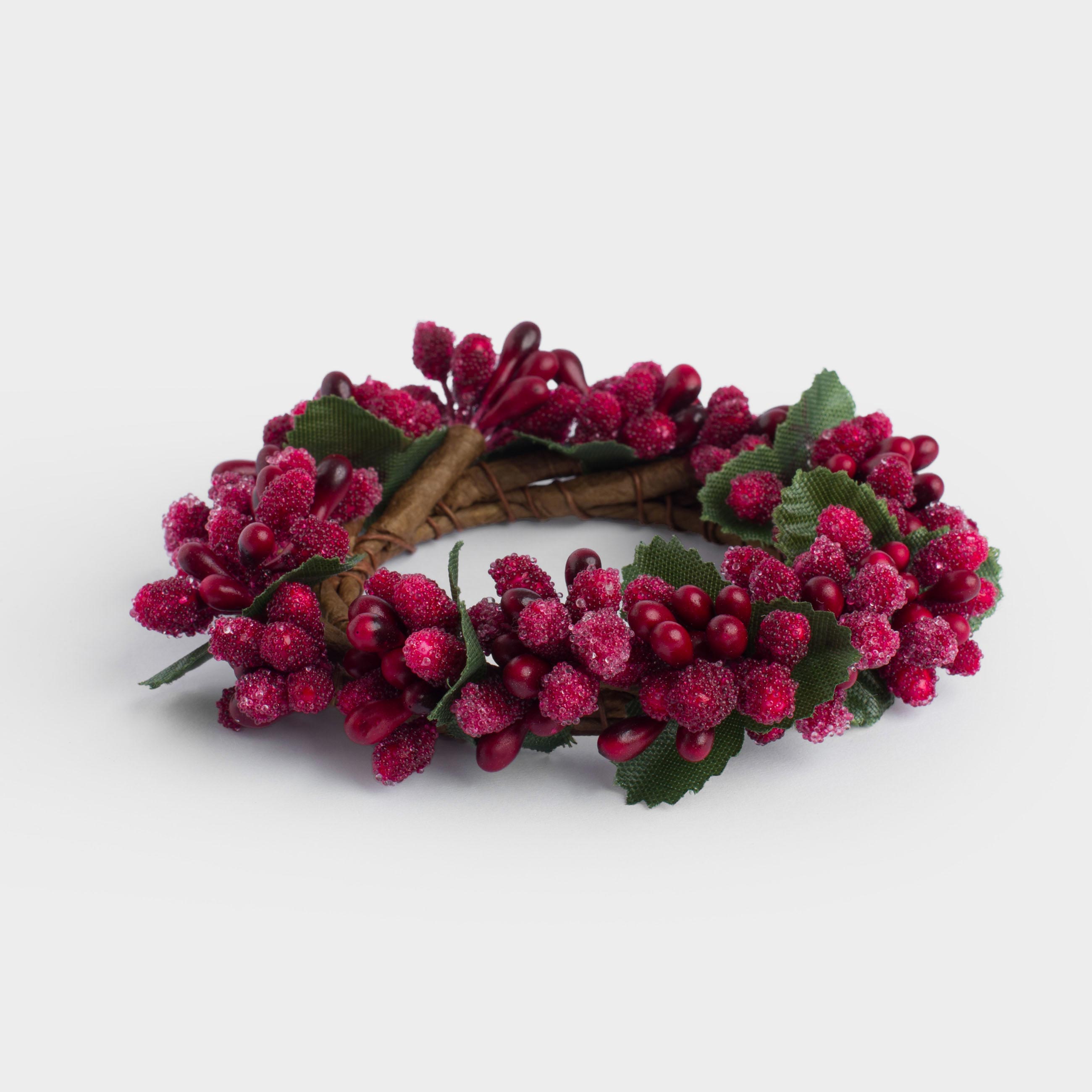 Кольцо для салфеток, 5 см, пенопласт, Бордовые ягоды, Bordo berry, image-1