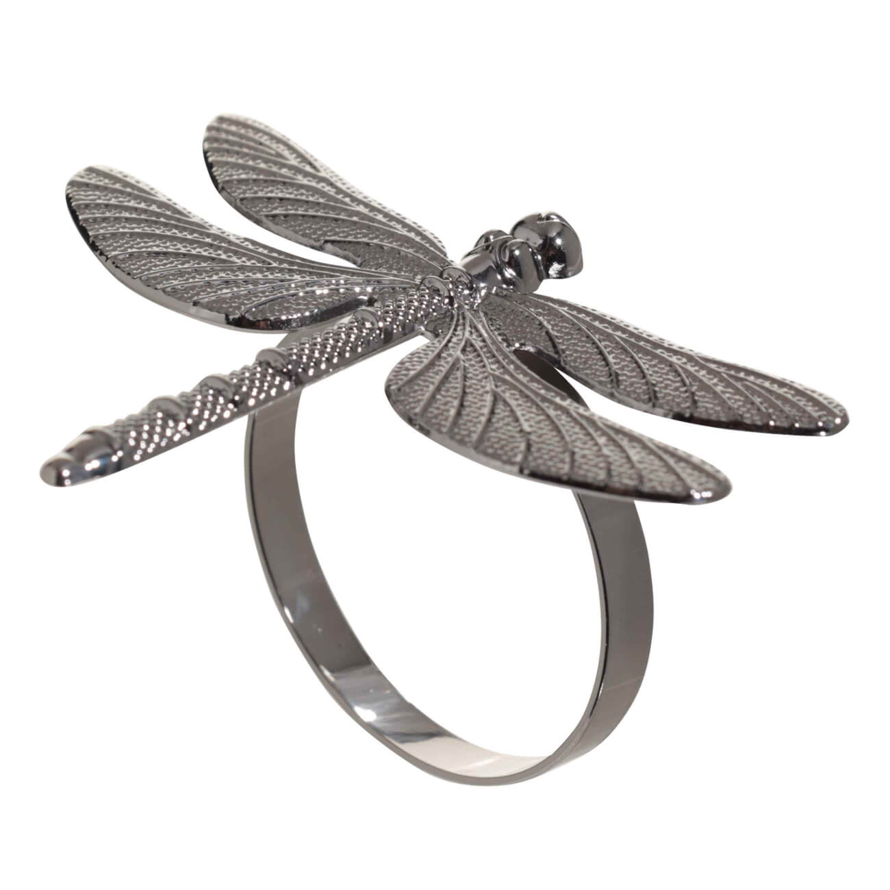 

Кольцо для салфеток, 7 см, металл, черное, Стрекоза, Dragonfly