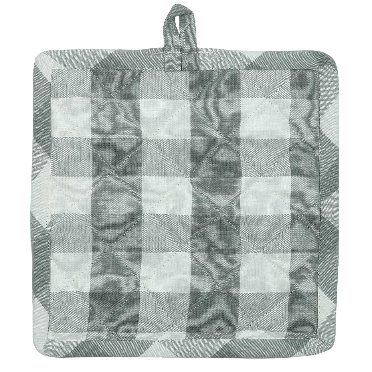 

Прихватка, 20х20 см, хлопок, серая, Клетка, Cage pattern