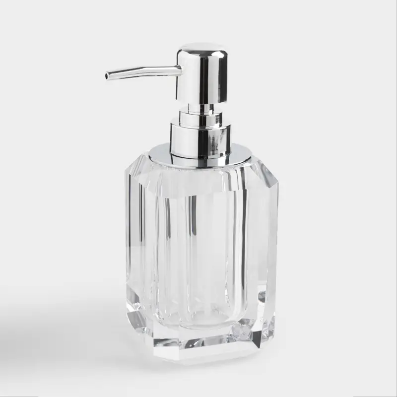 Диспенсер для жидкого мыла, 200 мл, стекло/металл, Грани, Shower Crystal Glance ,image-0