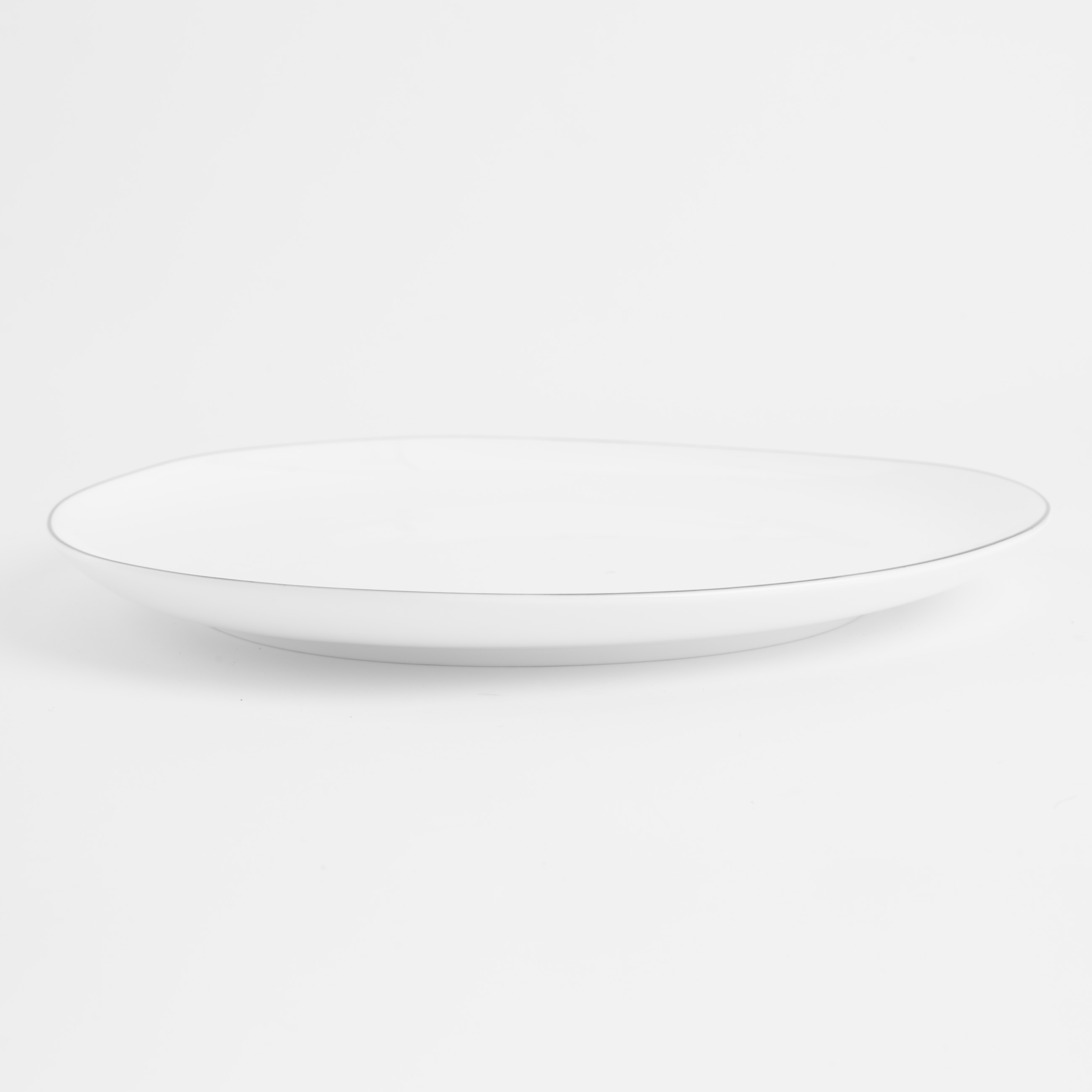 Тарелка закусочная, 21 см, фарфор F, белая, Bend silver изображение № 4
