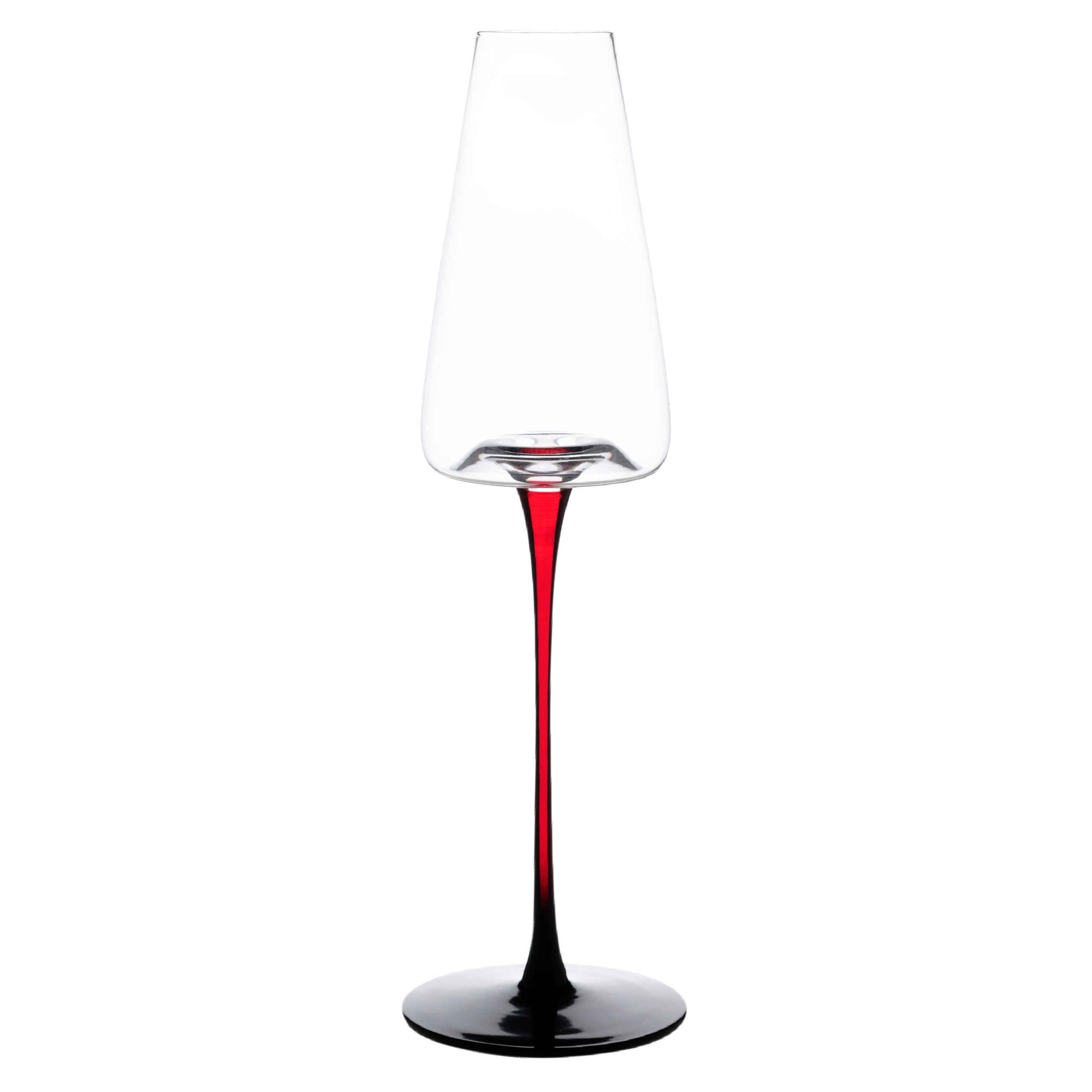 Бокал для шампанского, 240 мл, 2 шт, стекло, черно-красная ножка, Sorento color изображение № 2