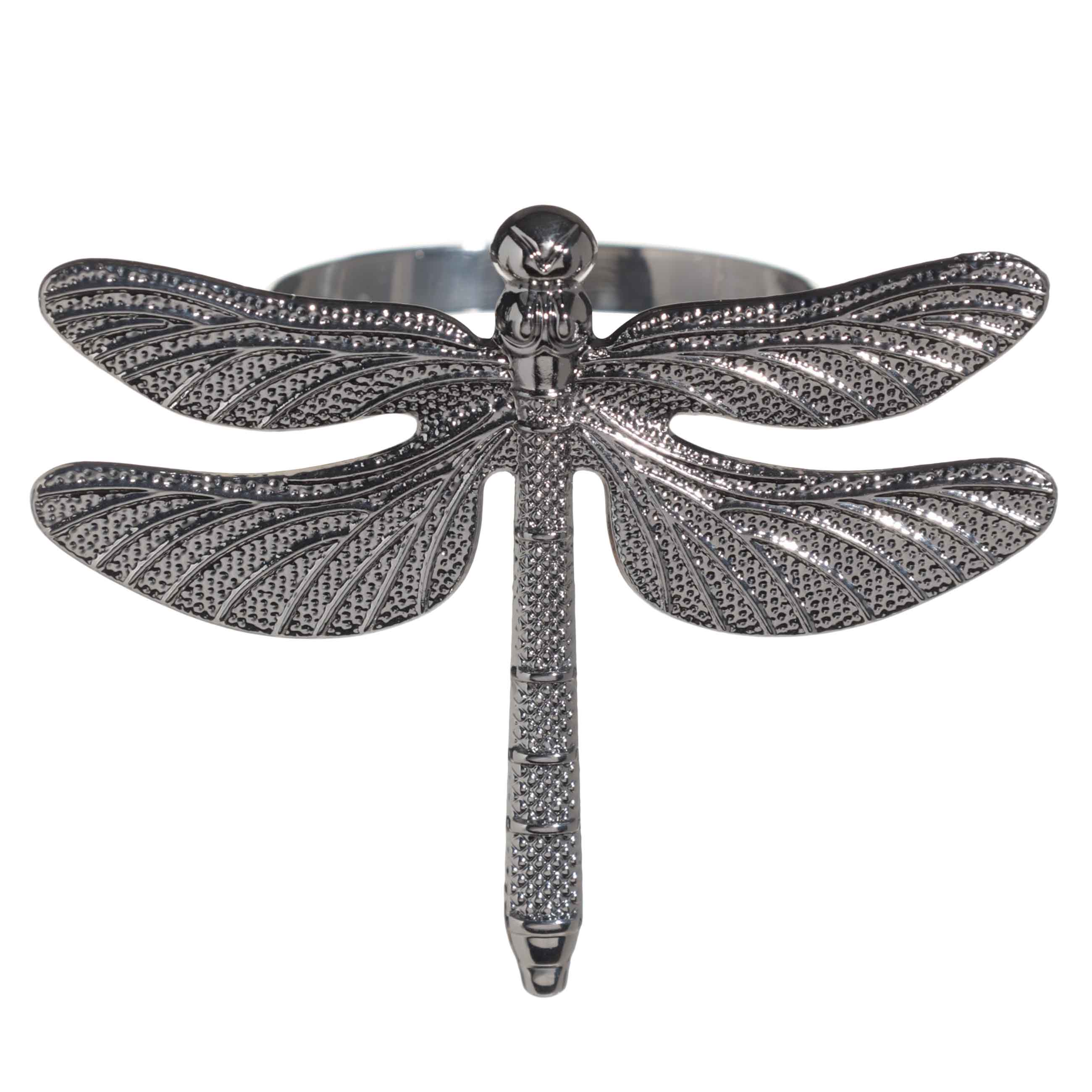 Кольцо для салфеток, 7 см, металл, черное, Стрекоза, Dragonfly изображение № 2