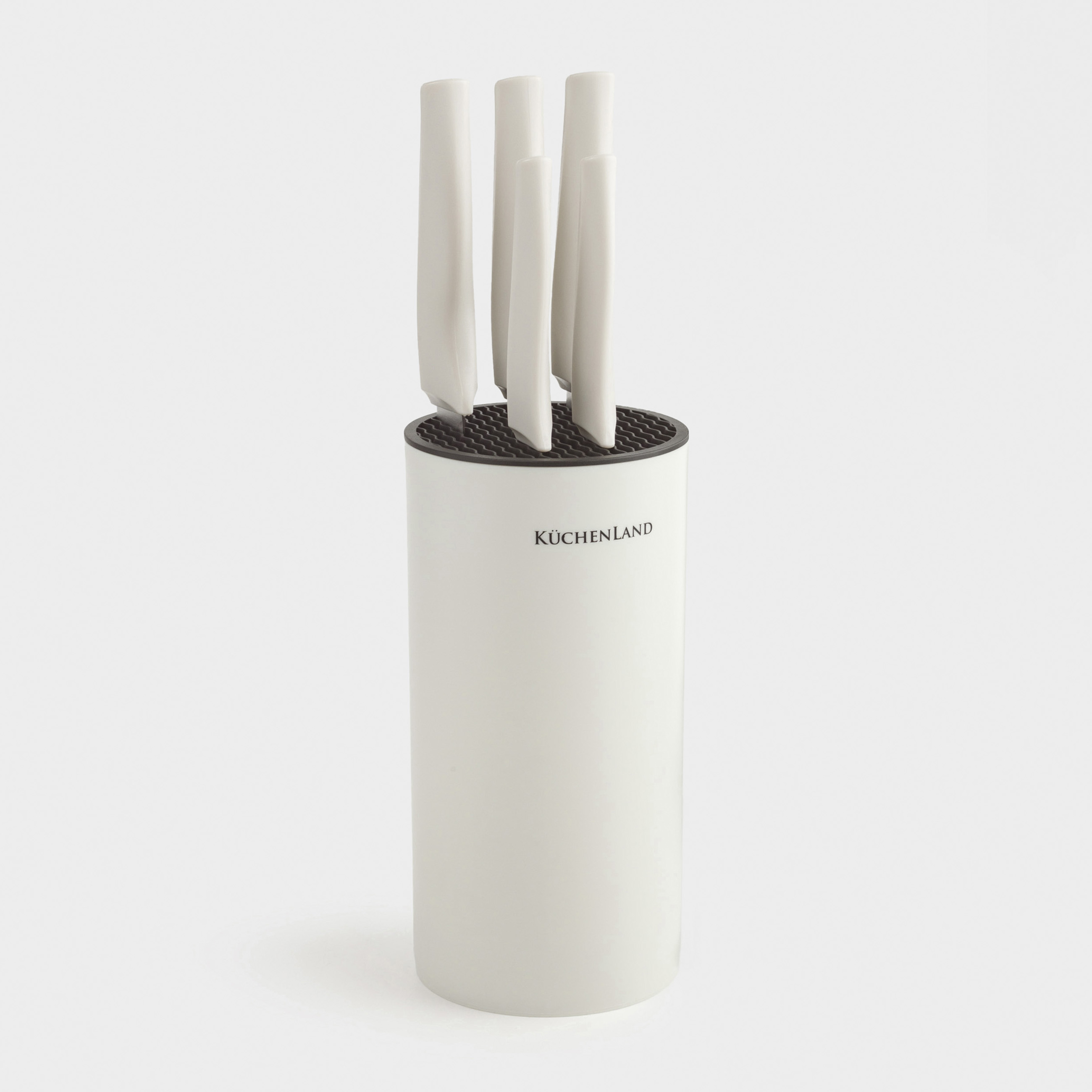 Kuchenland Набор ножей 5 пр в подставке стальпластик серый Daily 2990₽