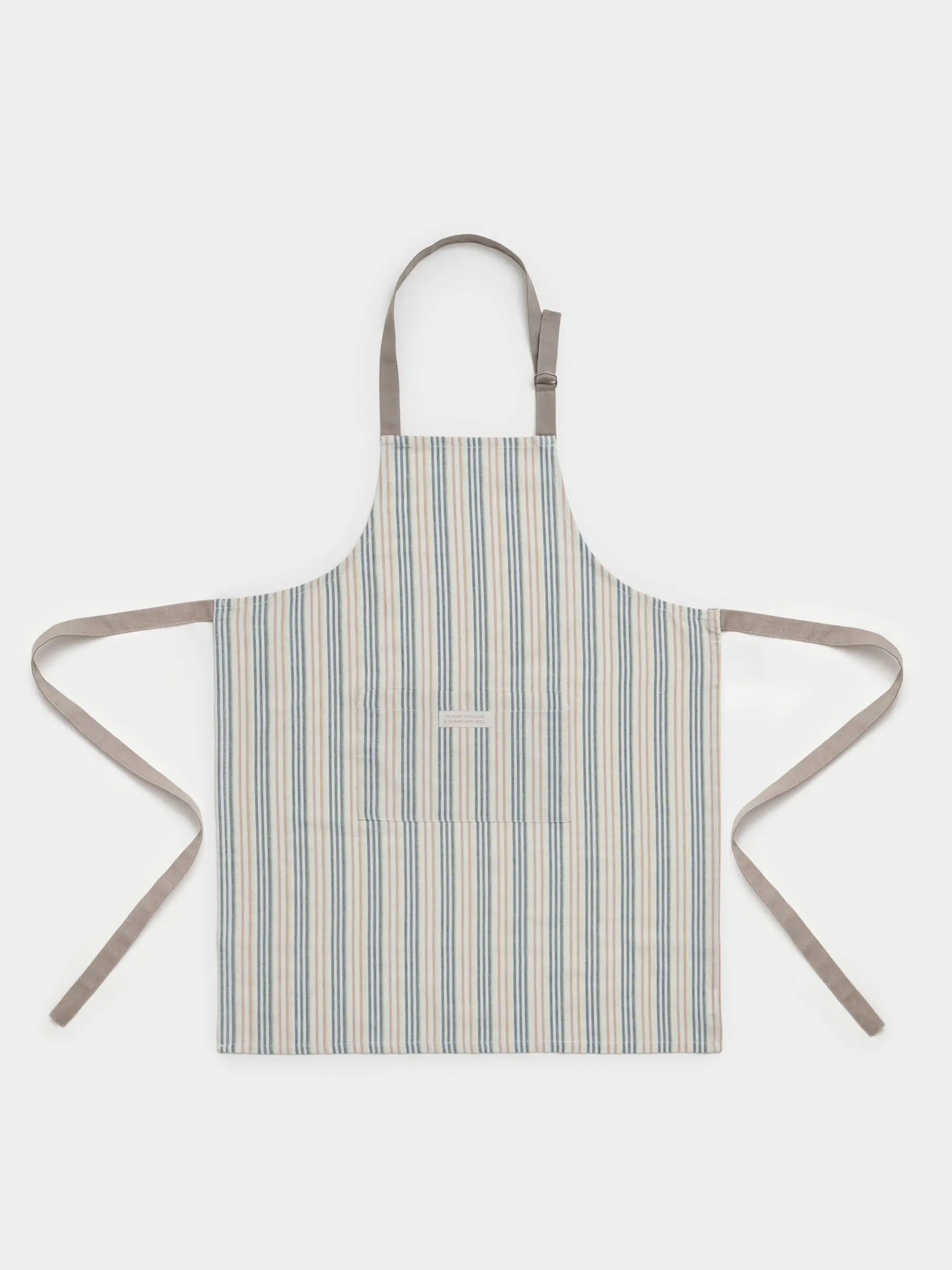 Фартук, 65х85 см, хлопок, молочный, Полосы, Stripes kitchen