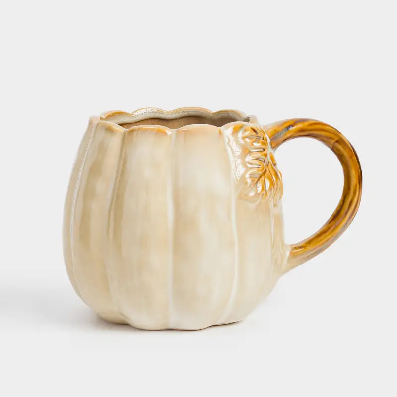 Кружка, 560 мл, керамика, молочно-коричневая, Тыква, Pumpkin velir, image-0
