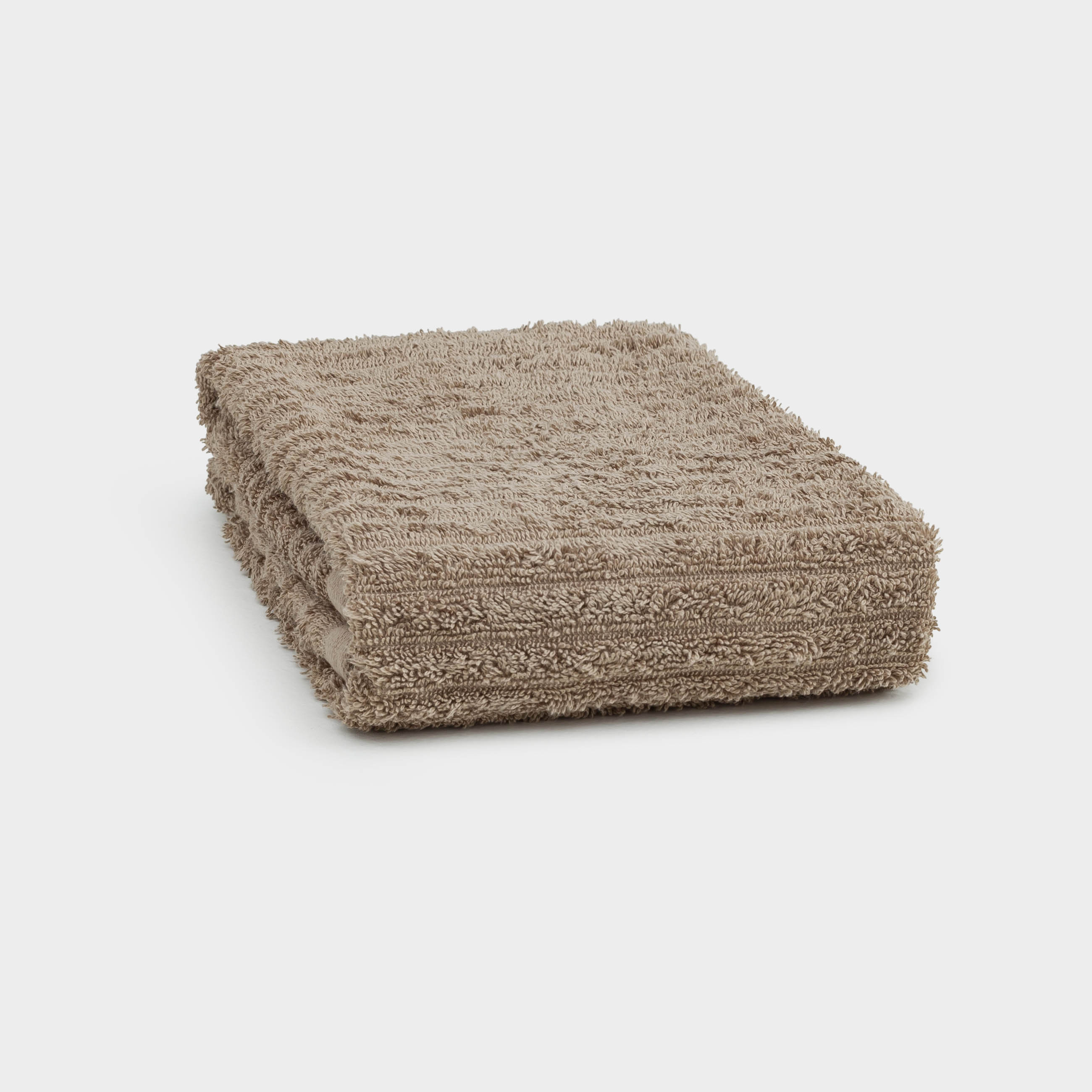 Полотенце, 70х140 см, хлопок, песочное, Объемные полосы, Stripes cotton