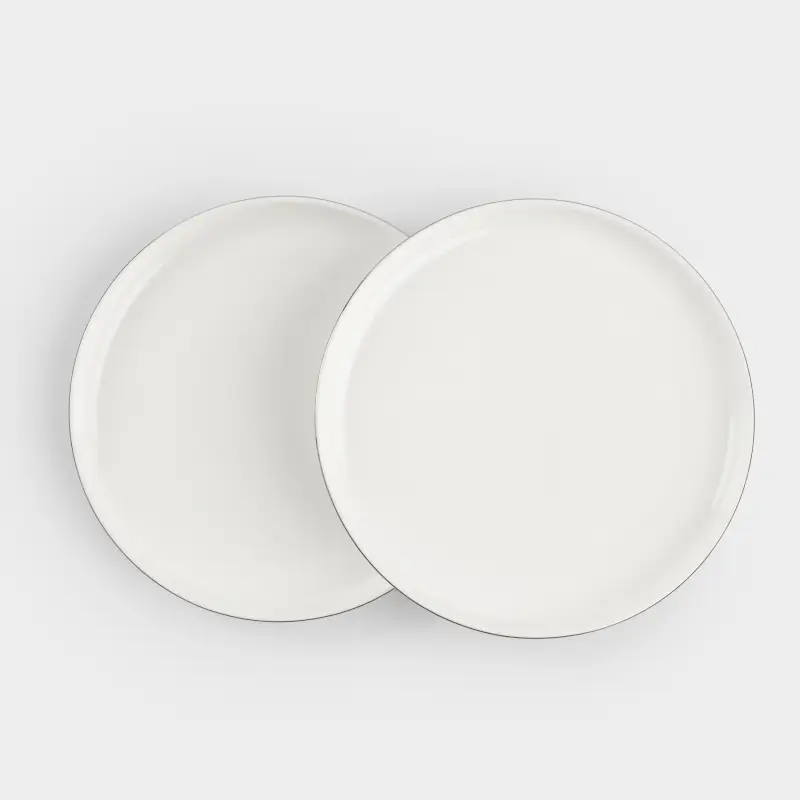 Тарелка десертная, 20 см, 2 шт, фарфор F, белая, Ideal silver ,image-0