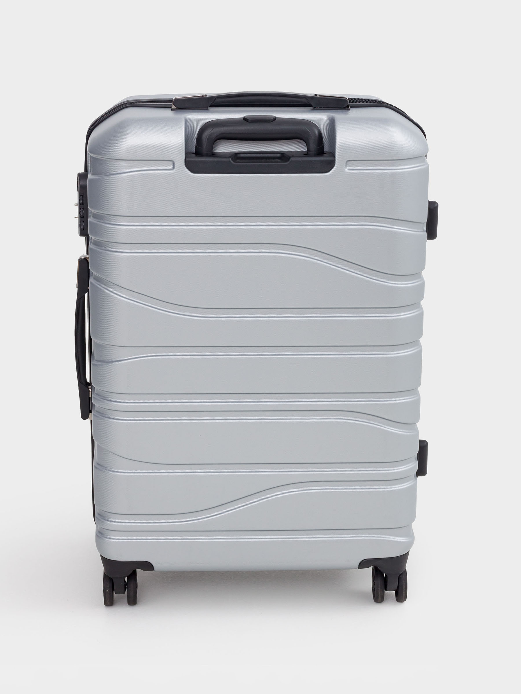 Чемодан M, 45х25х67 см, 3,4 кг, с замком, пластик, графитовый, Travel comfort, image-5