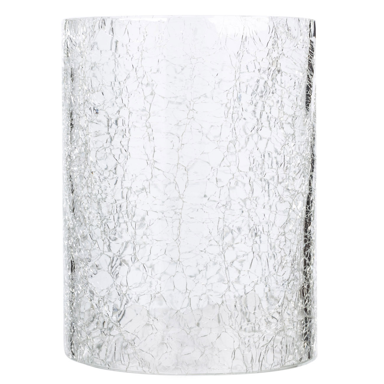 Подсвечник, 26 см, для одной свечи, на ножке, стекло/металл, серебристый, Кракелюр, Fantastic Ice изображение № 2
