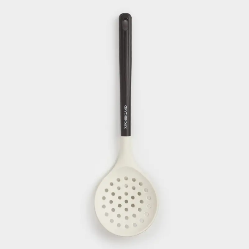 Шумовка, 32 см, силикон/пластик, бежево-черная, Service ,image-0