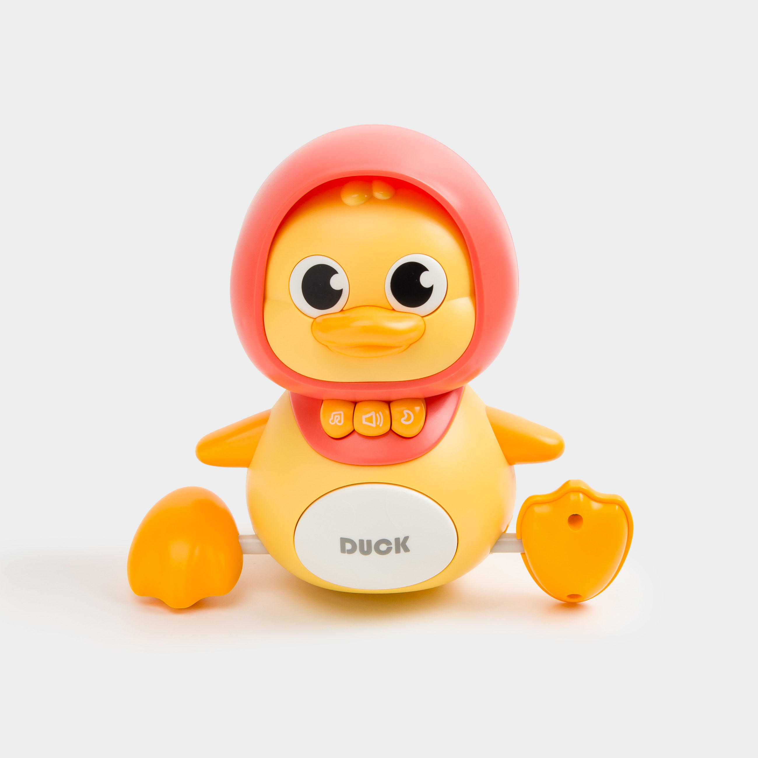 Игрушка развивающая, магнитная, 14 см, музыкальная, с подсветкой, пластик, желтая, Утка, Duck yellow, image-0